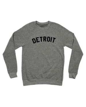 Relaxed Hoodie single layer Ink Detroit - Classic Crewneck Sweatshirt - Heather Grey