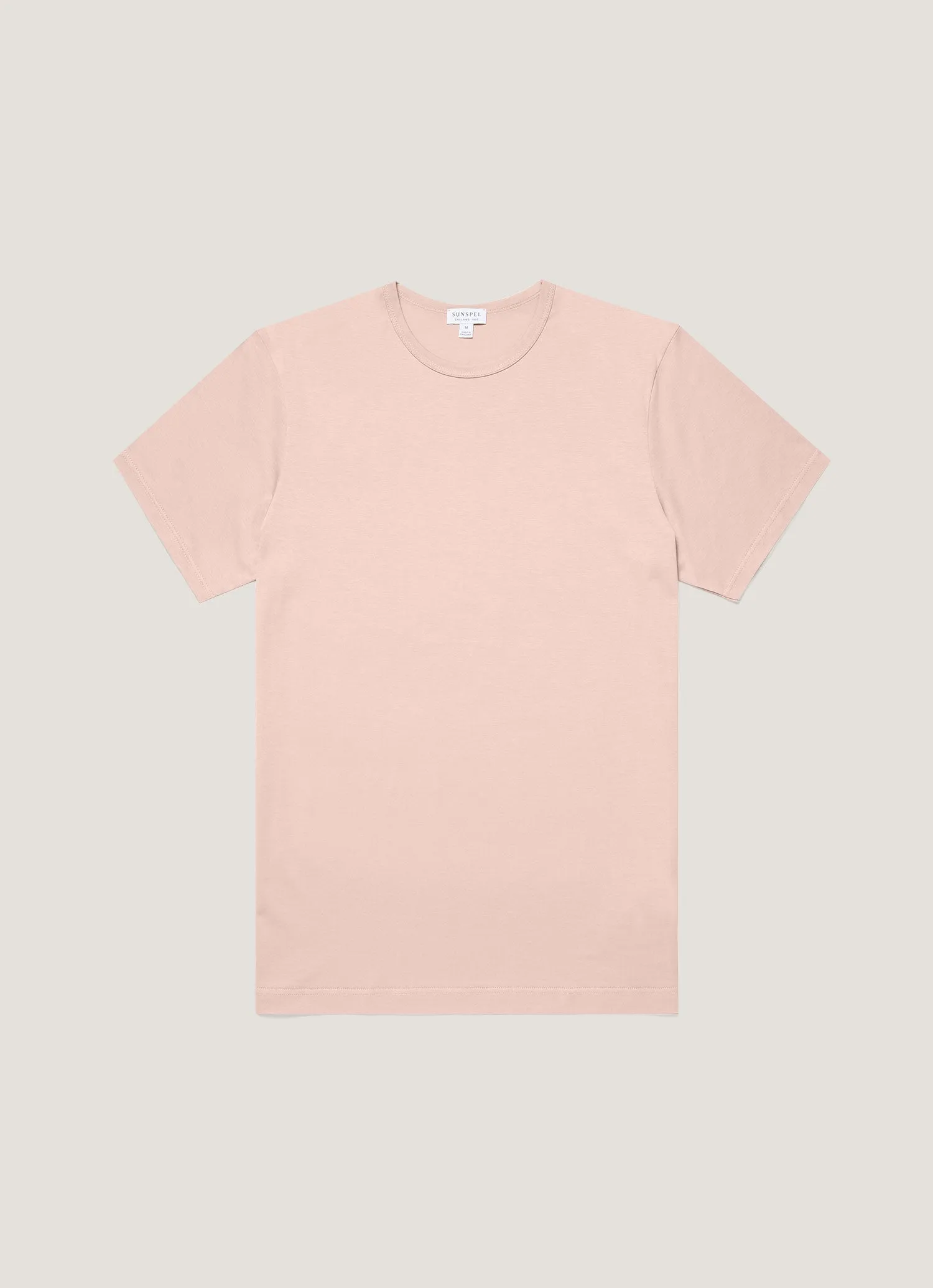 Light and Soft Durable Wear Men's Classic T-shirt in Pale Pink