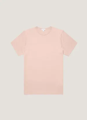 Light and Soft Durable Wear Men's Classic T-shirt in Pale Pink