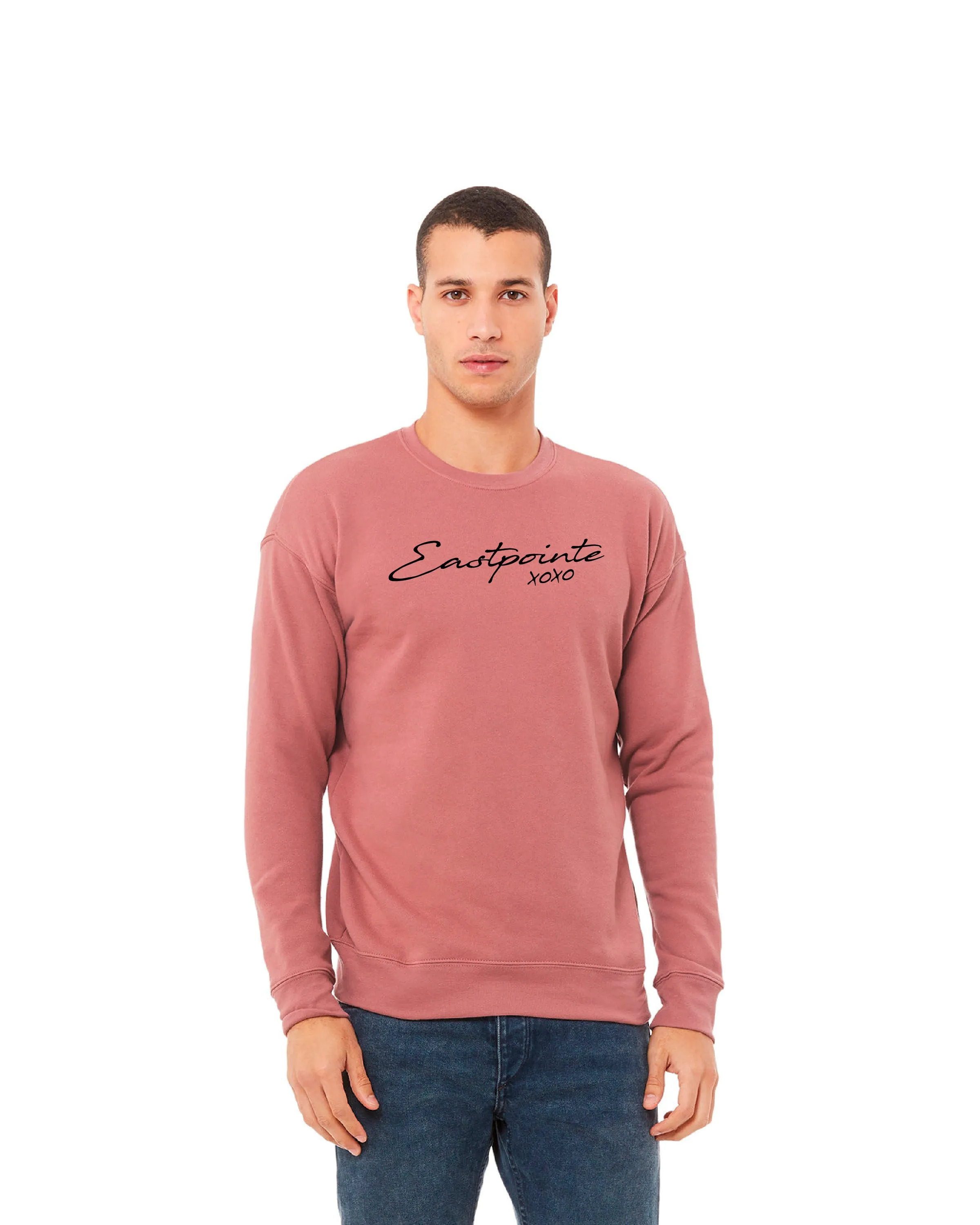 Ink Detroit Eastpointe XOXO Crewneck Sweatshirt - Mauve right for outdoor activities