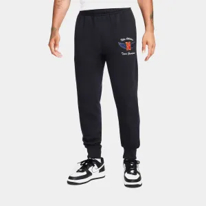 Casual Vibe NSW Swoosh Club Fleece Joggers Mens Pants (Black/Orange)