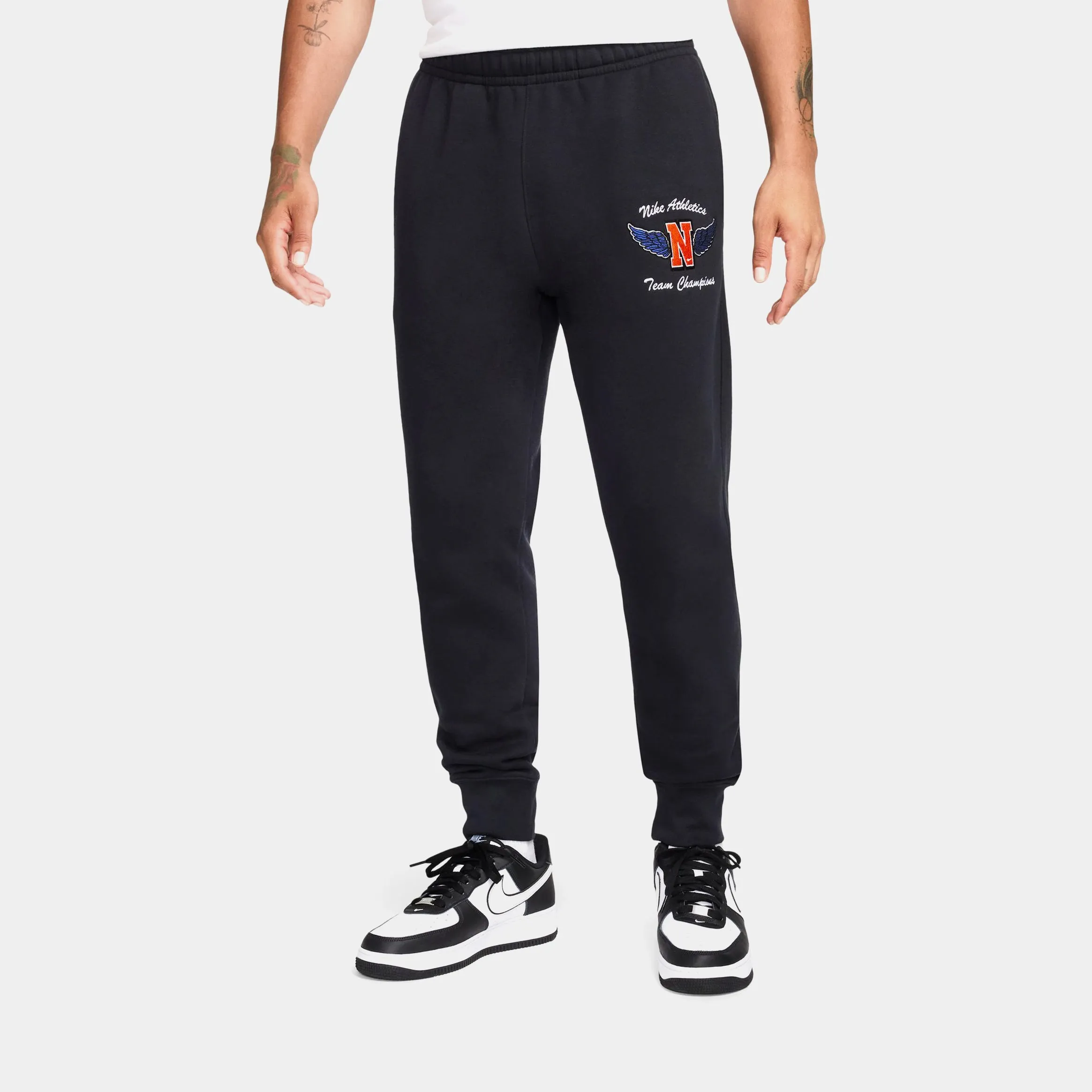 Casual Vibe NSW Swoosh Club Fleece Joggers Mens Pants (Black/Orange)