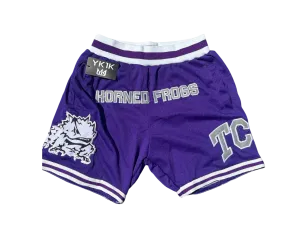 Breezy Design TCU Basketball Shorts PURPLE