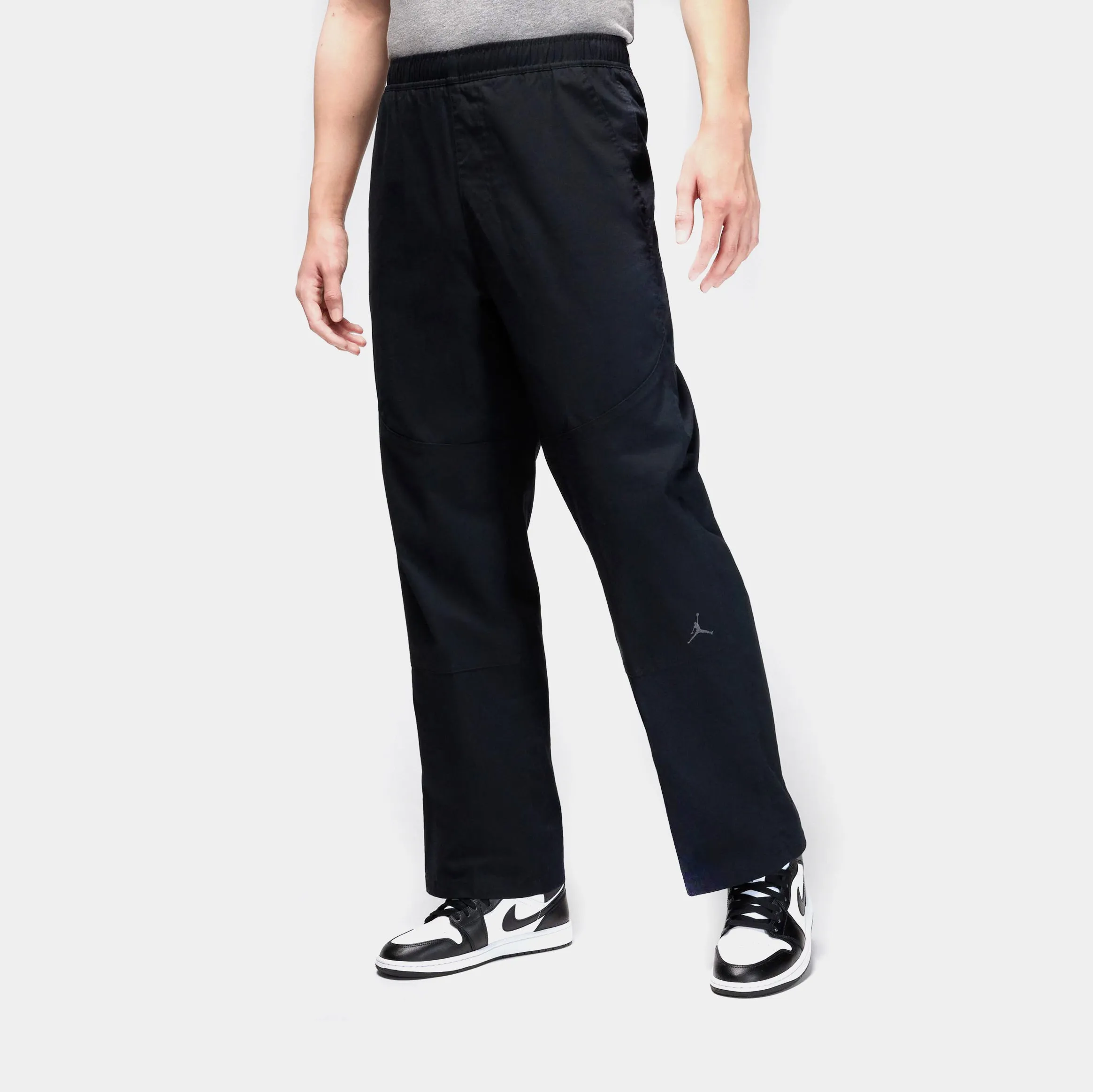 Essentials Woven Trousers Mens Pants (Black) ElasticWaist