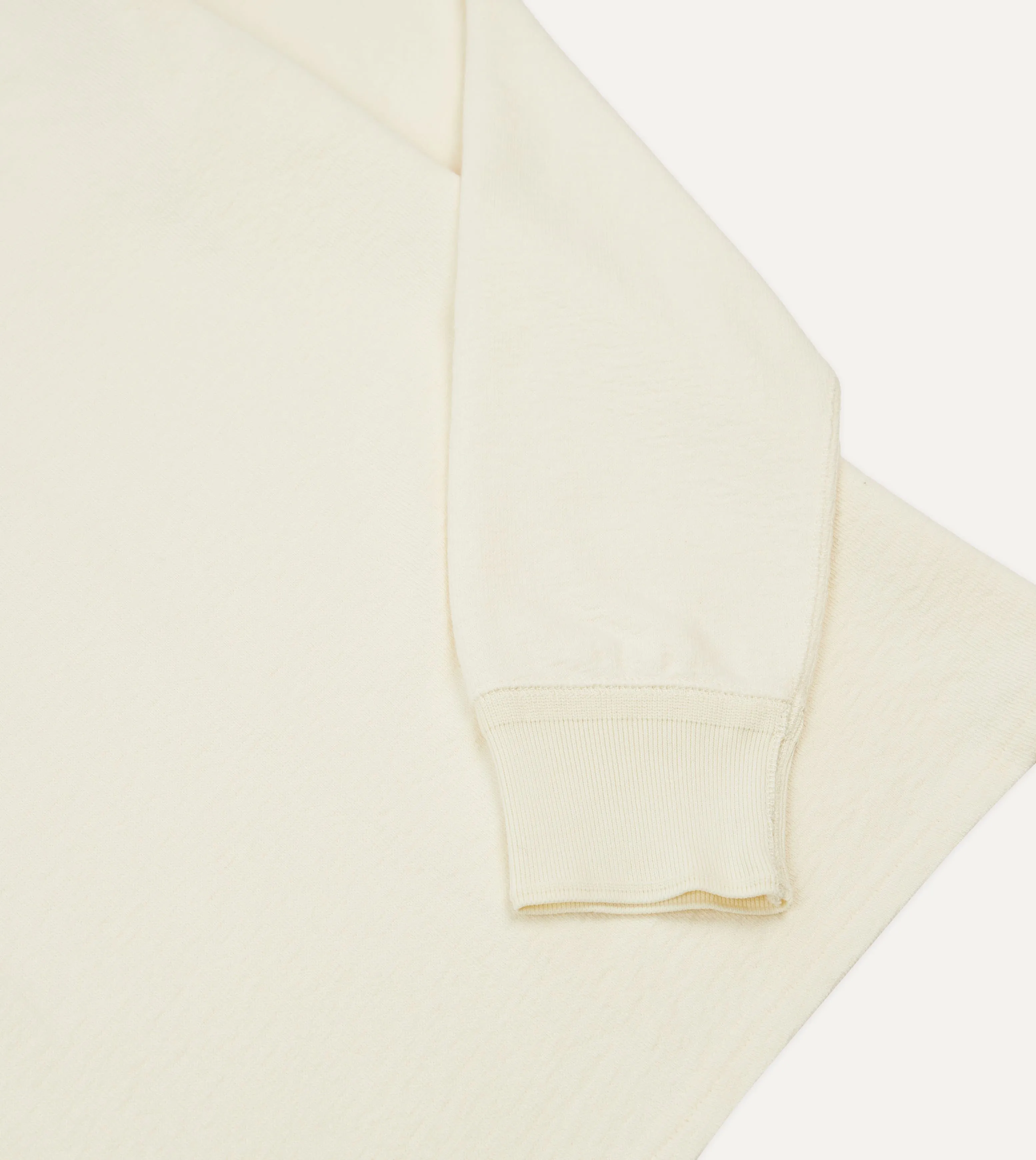 Ecru Cotton Long-Sleeve Mock Neck Hiking T-Shirt Stylish Day Wear Everyday Comfort Style