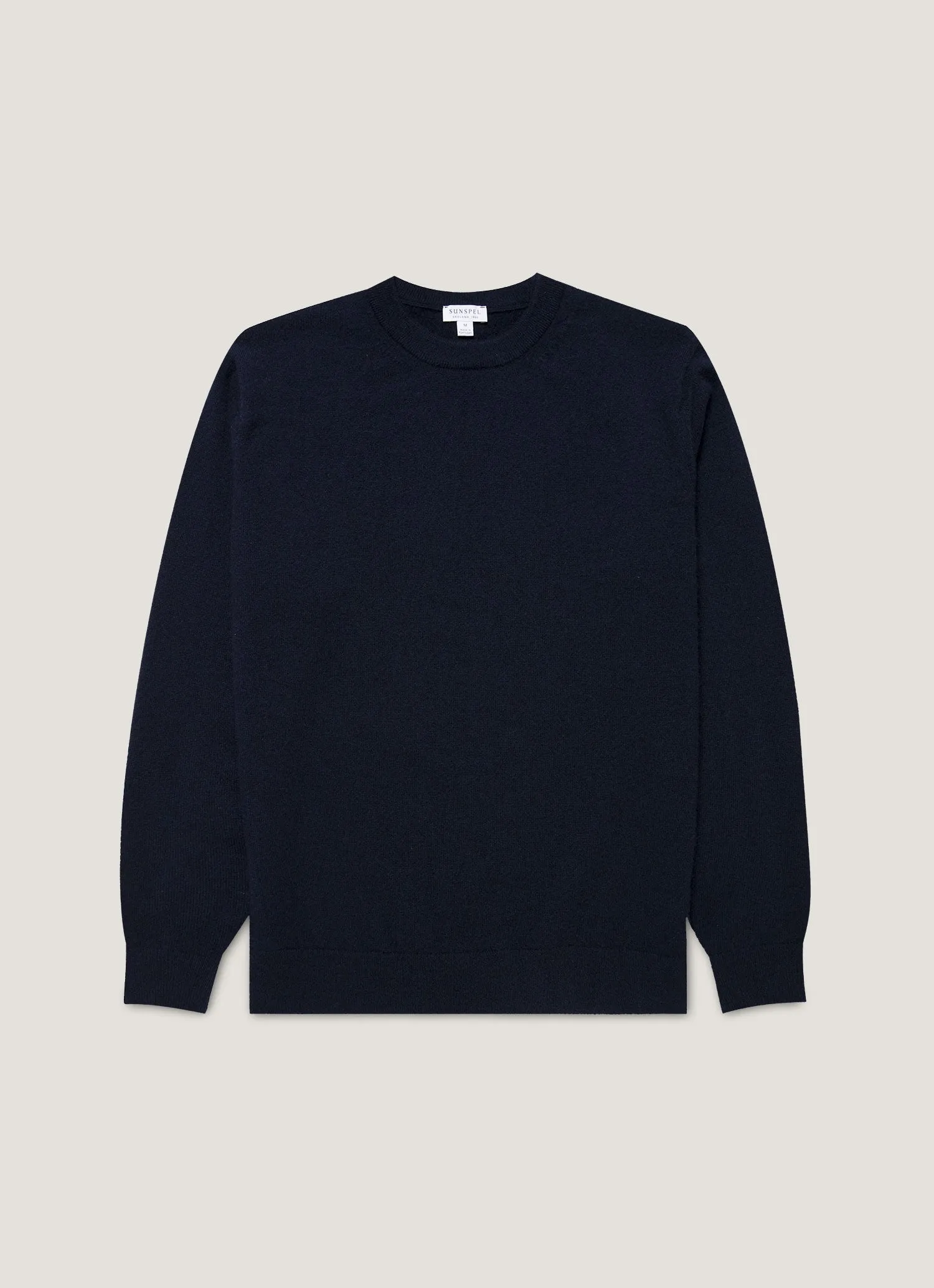Warm Layers Friction Resistant Men's Cashmere Crew Neck Jumper in Navy