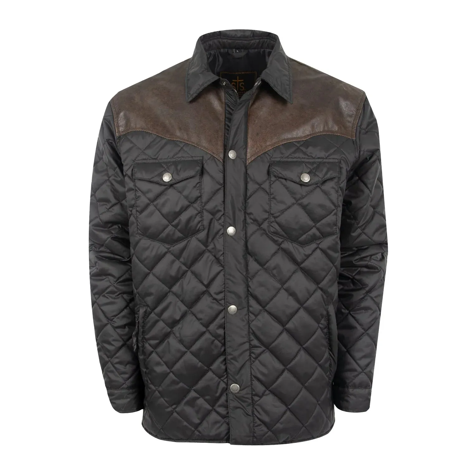 STS Ranchwear Men's Ransom Jacket in Black Moisture Wicking Finish Multi Pocket System