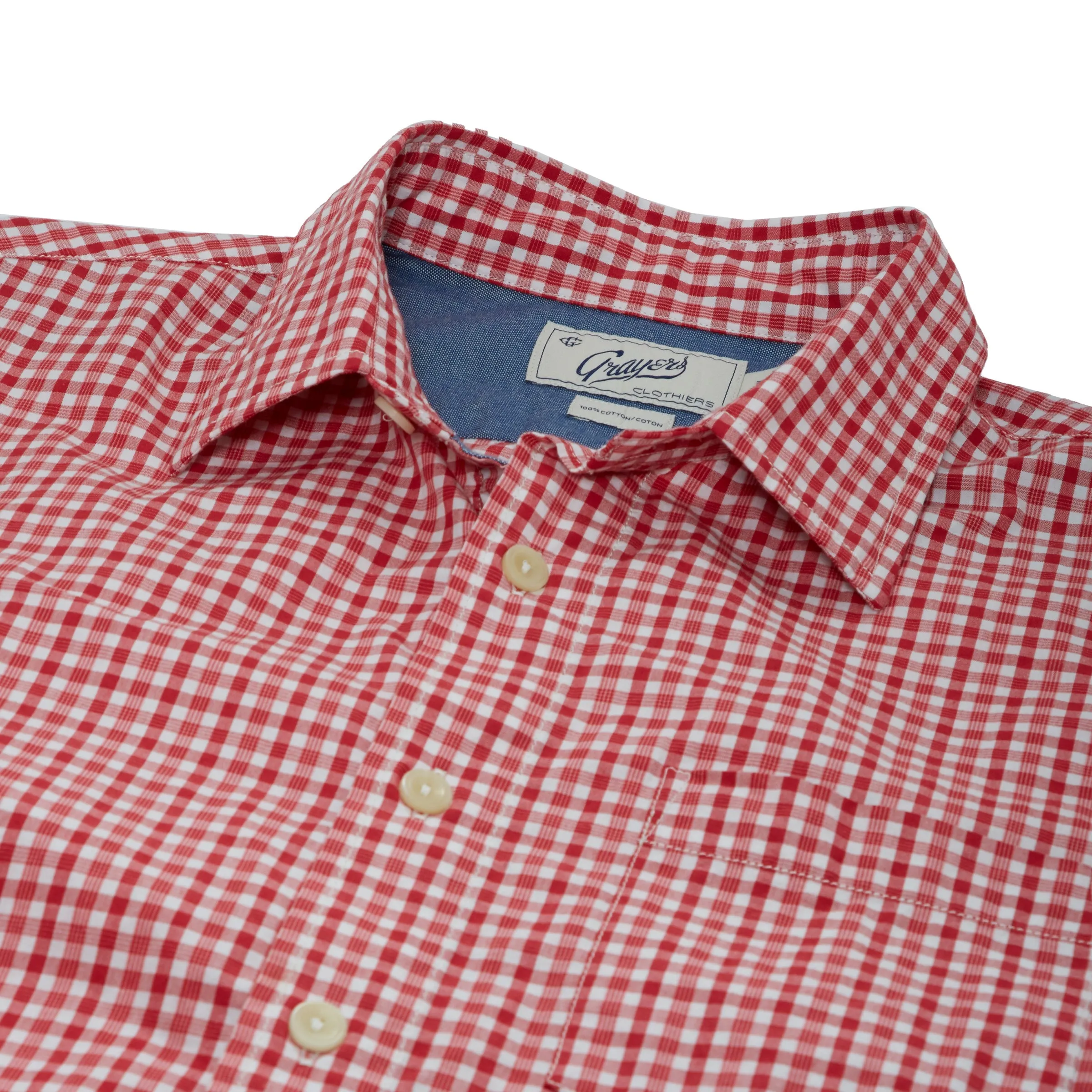 Seasonal Layering Comfortable Layering Stuart Tinted Gingham Poplin Shirt*