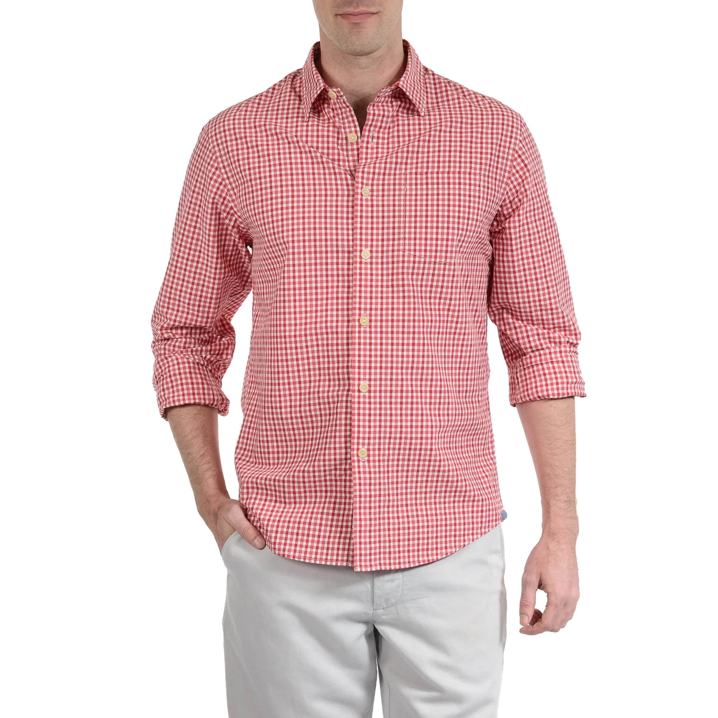 Stuart Tinted Gingham Poplin Shirt* Quick Change Fashion and Comfort