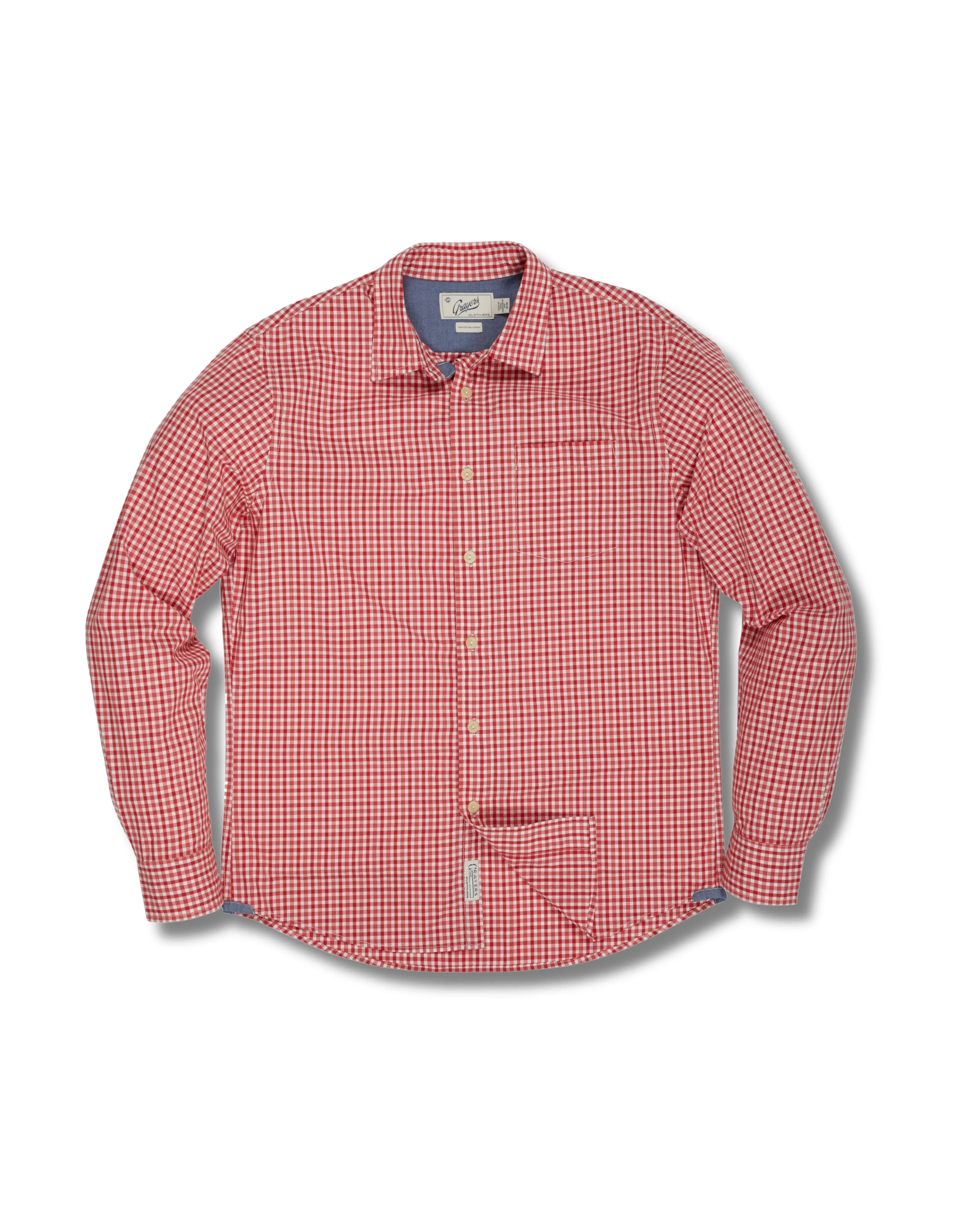 Sleep Chilly Layer Stuart Tinted Gingham Poplin Shirt*