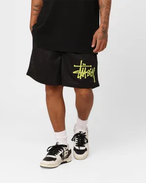 Stussy Graffiti Mesh Shorts Black Camouflage Style Slim Waistband