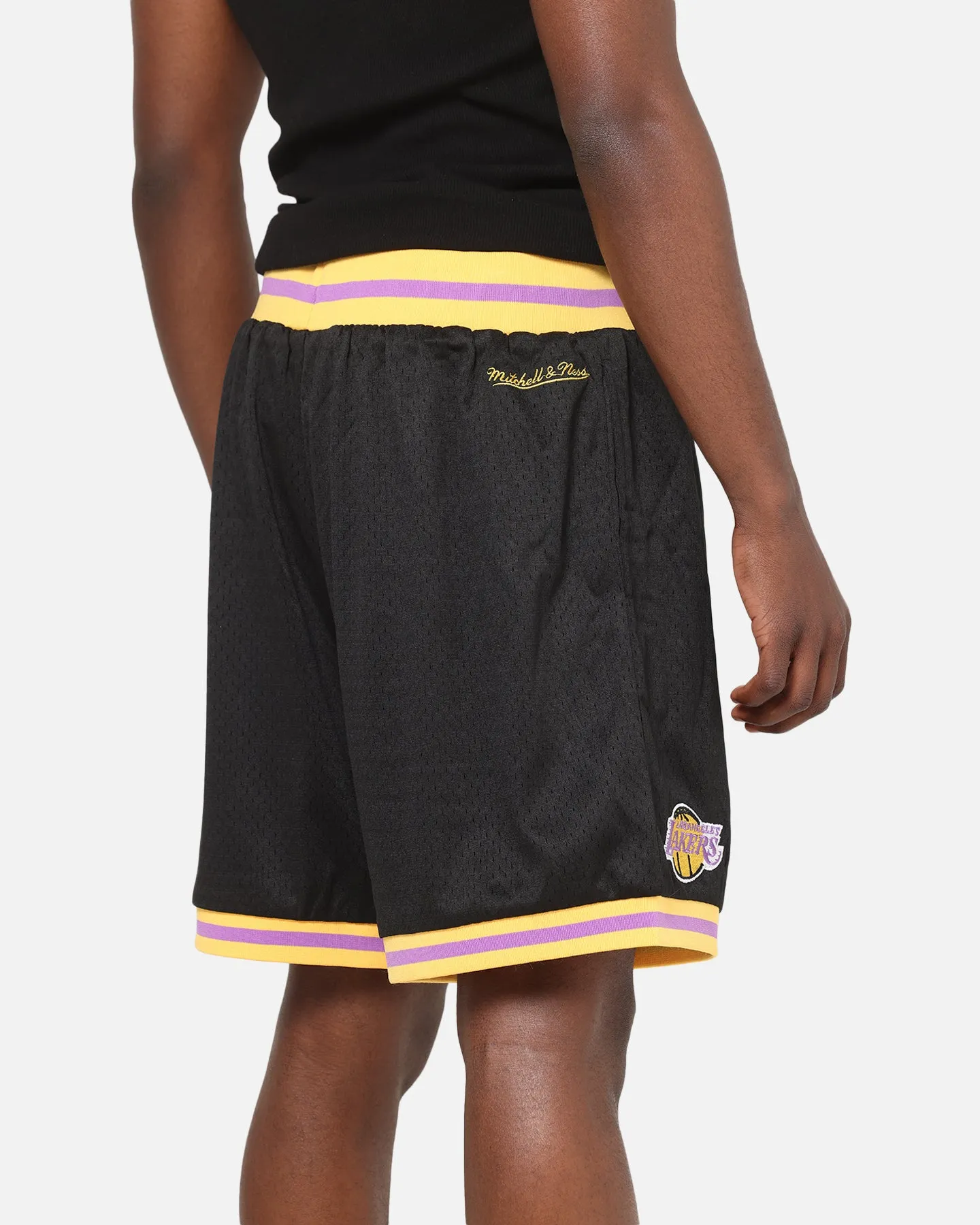 Mitchell & Ness Los Angeles Lakers Gothic Shorts Black Eye-catching Design
