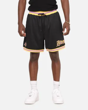 Mitchell & Ness Los Angeles Lakers Gothic Shorts Black tall sizing