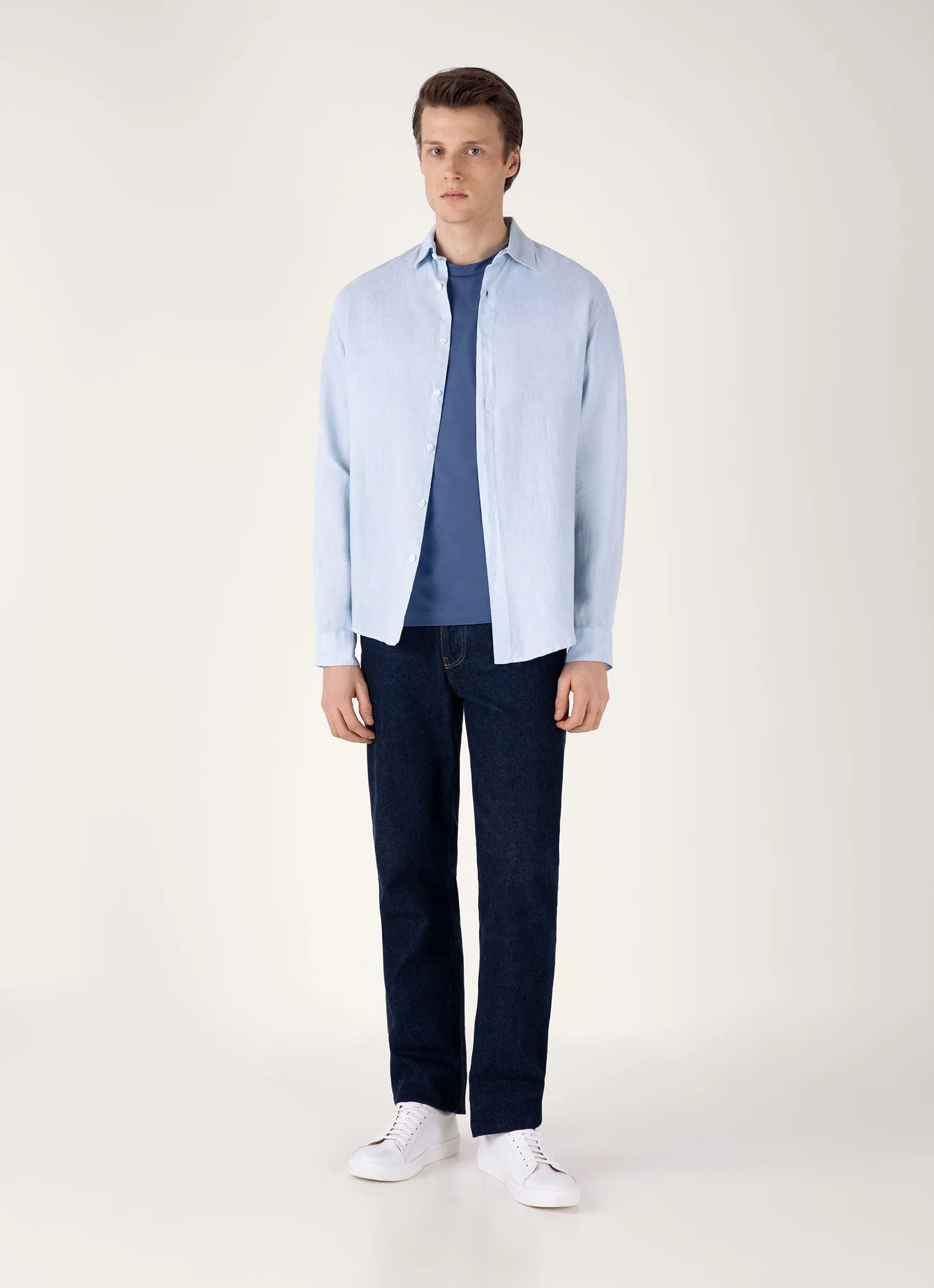 Men's Riviera Midweight T-shirt in Soft Denim Performance Layer easy to pair