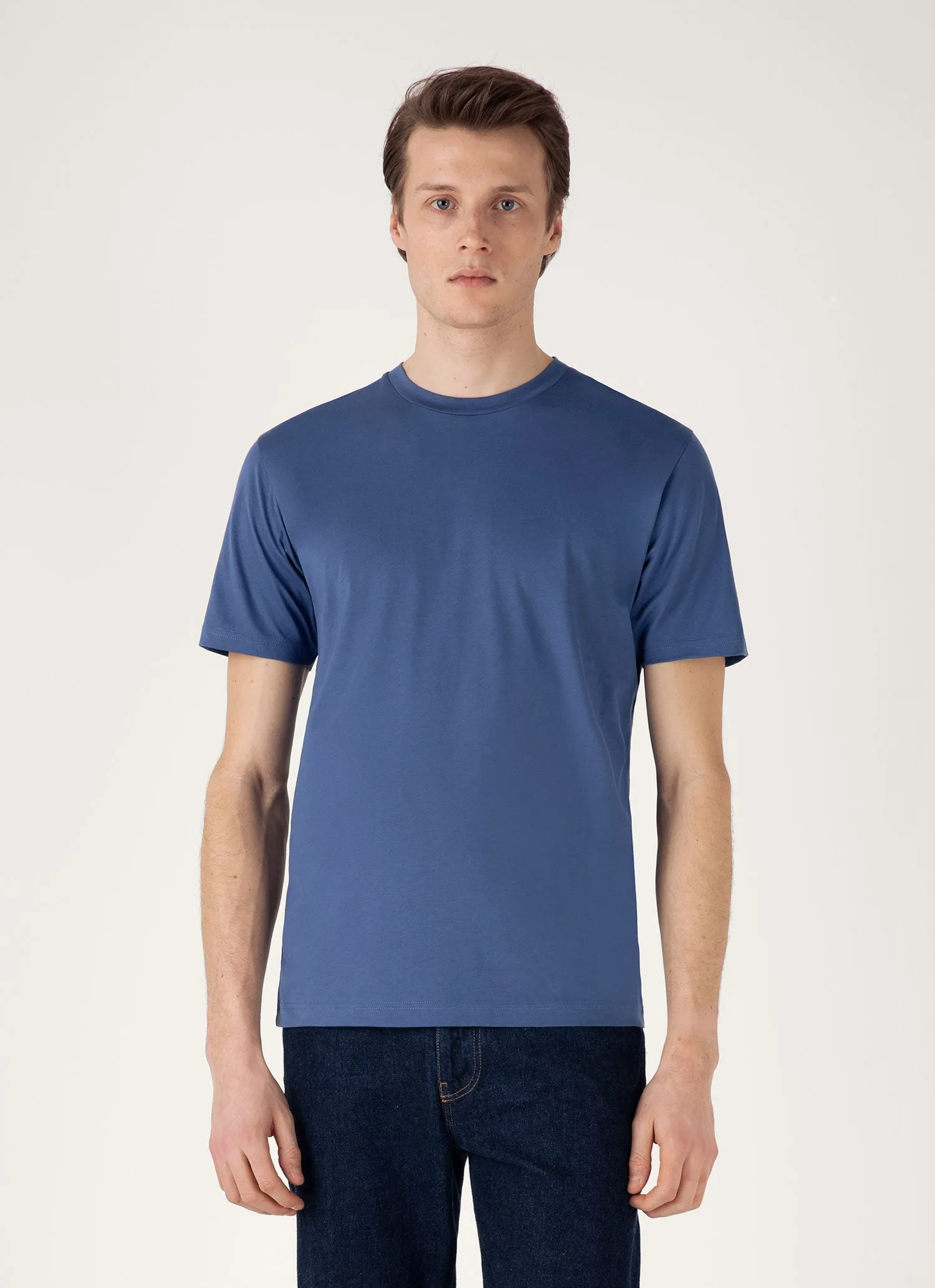 Workout Relaxed Fit Design Men's Riviera Midweight T-shirt in Soft Denim