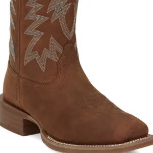 Waterproof Work Commute Justin Men's Big Bucks Western Boot in Brown Cowhide