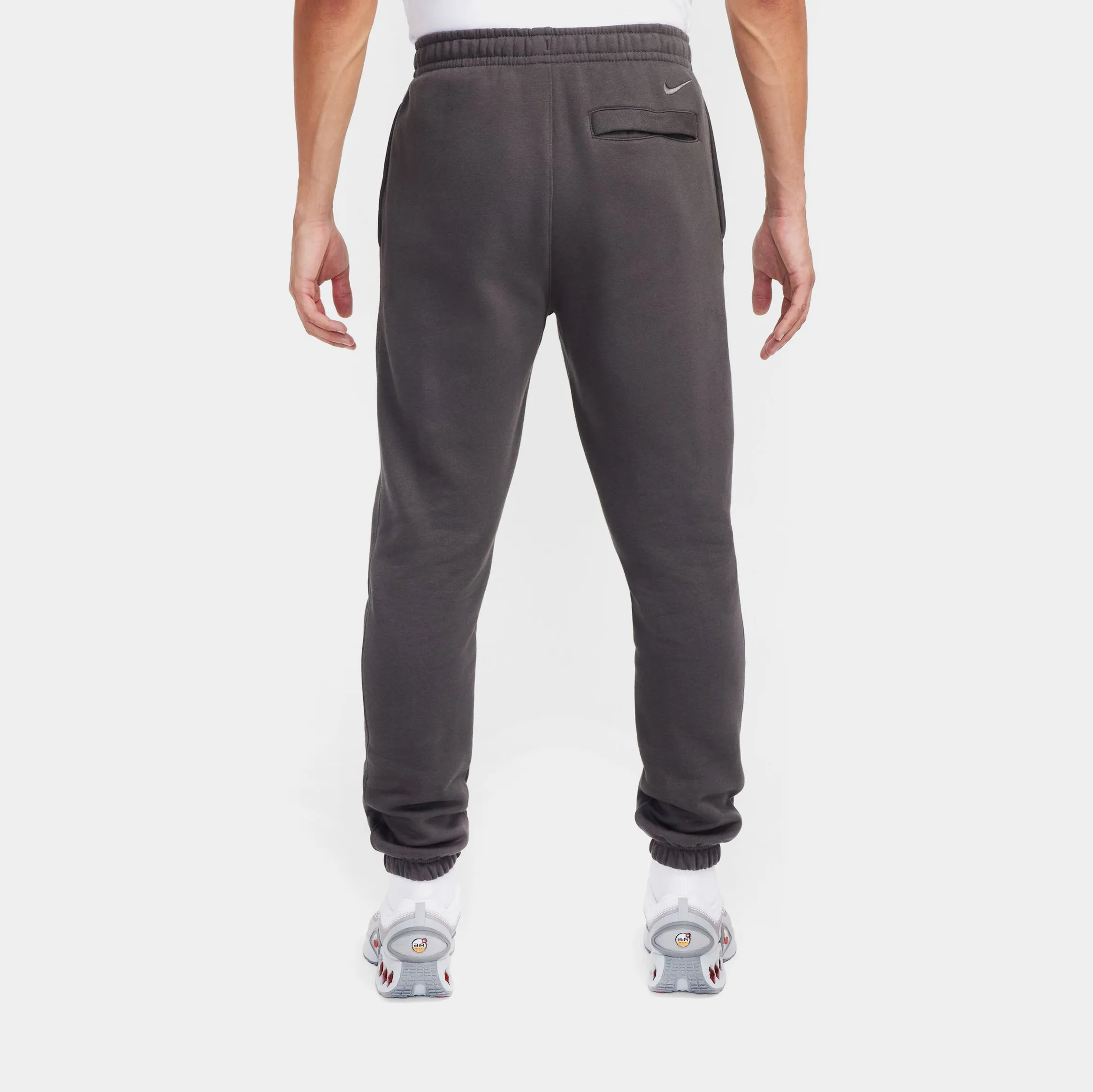 NonSlipInnerGrip Frayed hem NSW Club Fleece Joggers Mens Sweatpants (Grey/Brown)