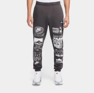 NSW Club Fleece Joggers Mens Sweatpants (Grey/Brown) NonChafingEdges