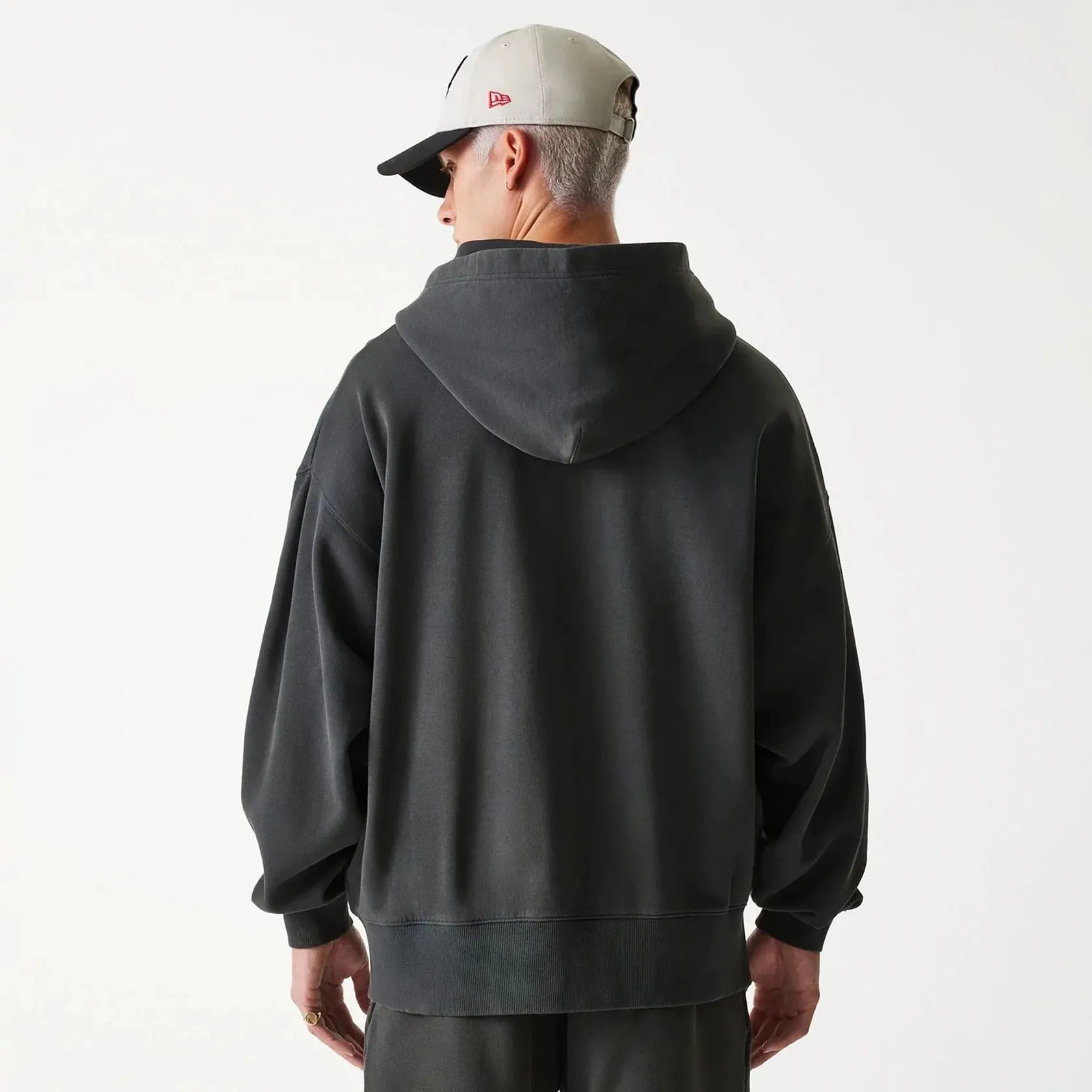 Casual Vibe New Era Chicago Bulls NBA Washed Grey Full Zip Hoodie