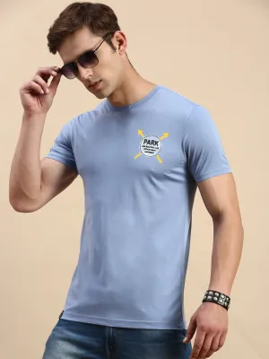 product running suitable speed Men's Lavender Graphic Printed Slim Fit T-shirt