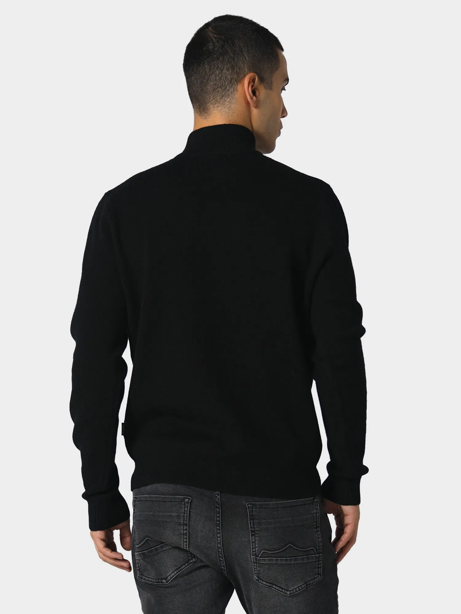 Warrin Jet Black Knitwear Sleek Wear Temperature Regulating Knit