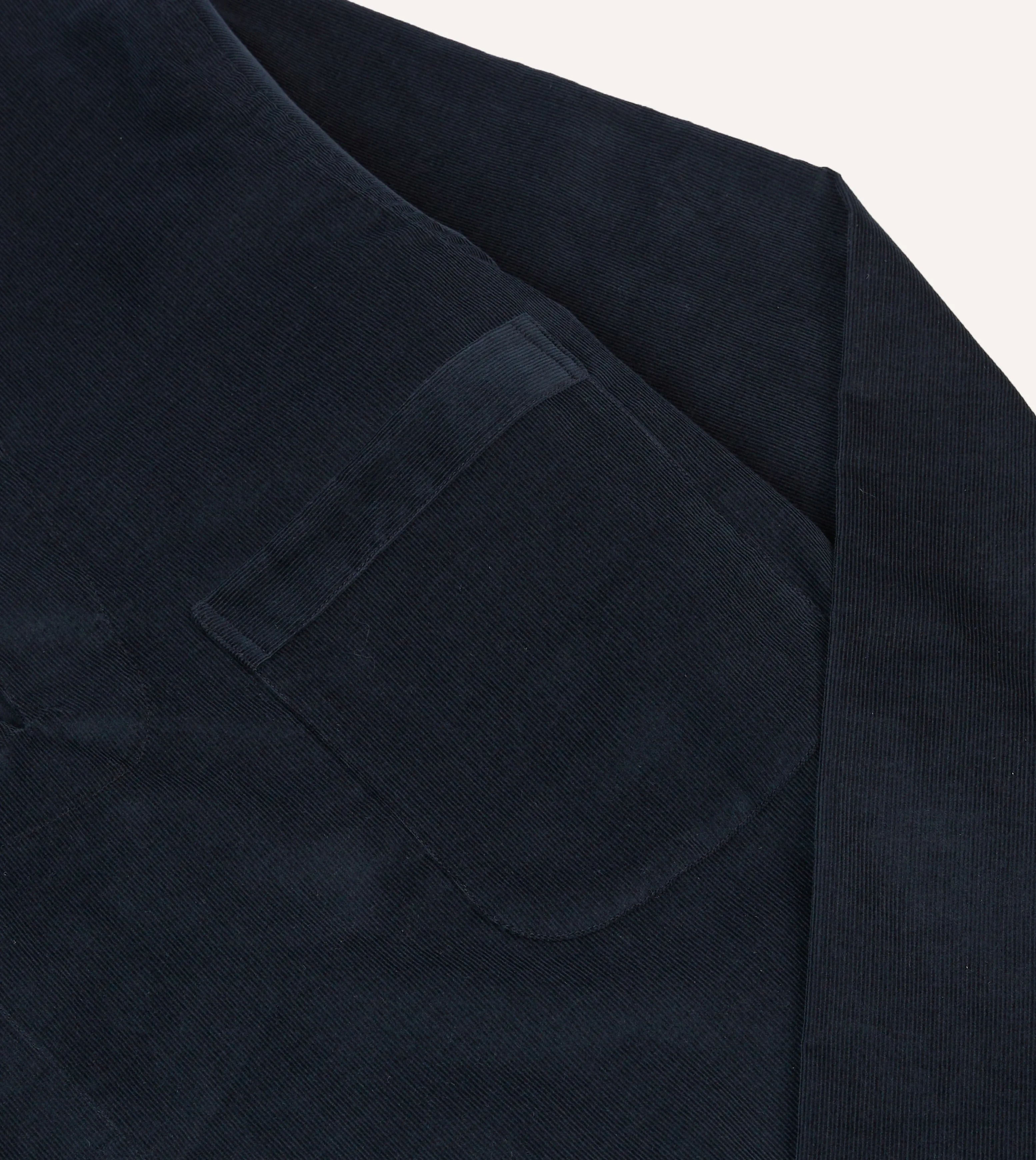 Casual Wearable Navy Needlecord Smock