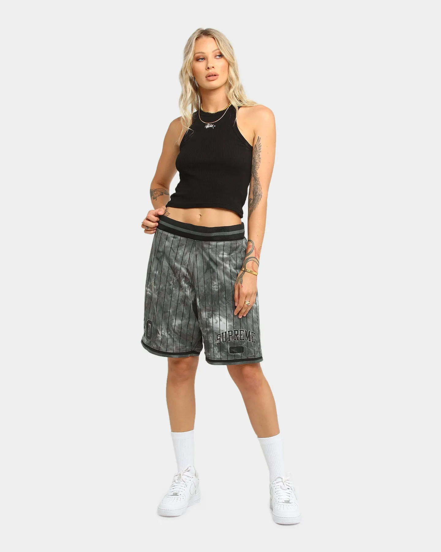 Supreme Dyed Basketball Shorts Black Flexible Cut