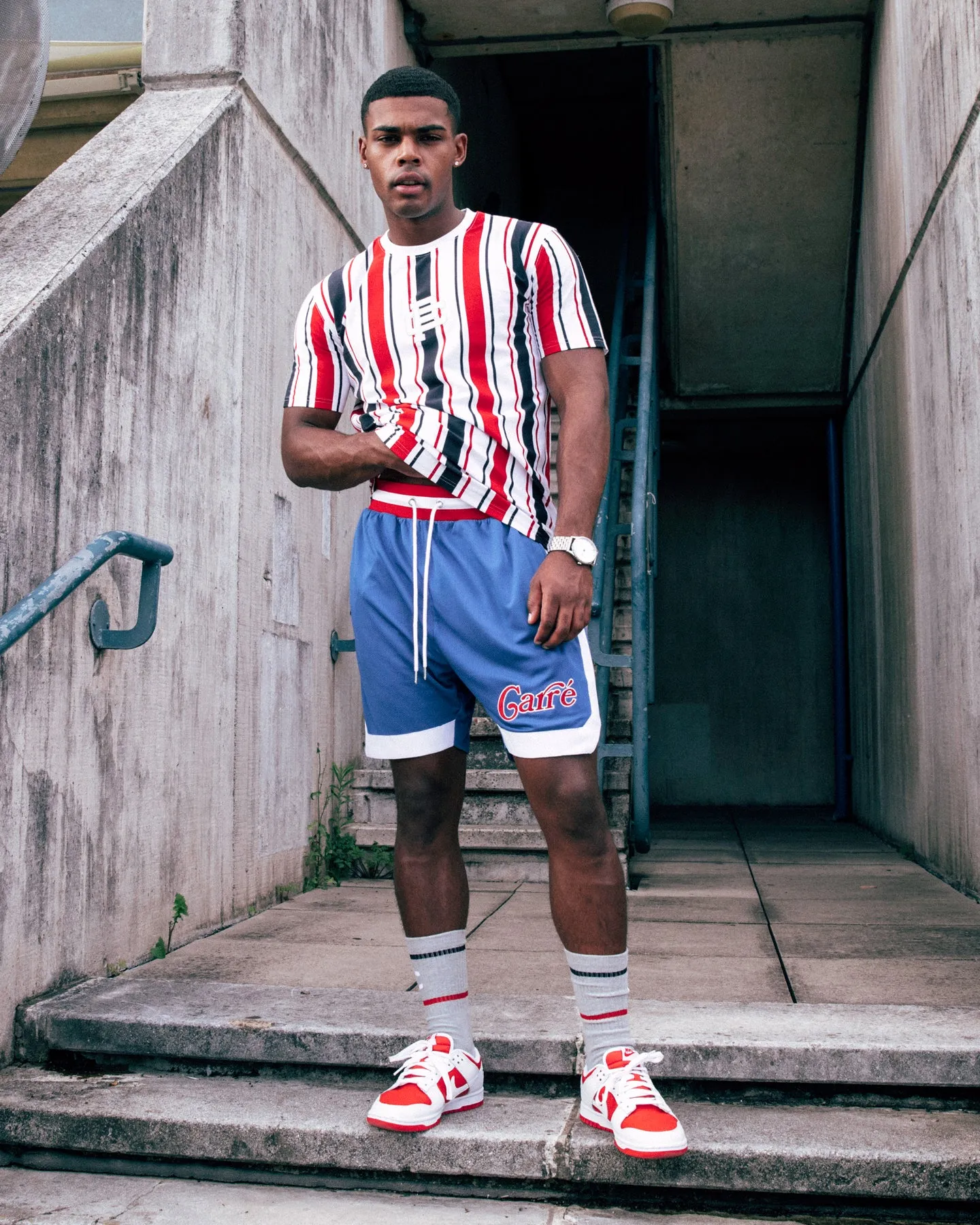 Layering Piece Carre Volle Ball Short Blue