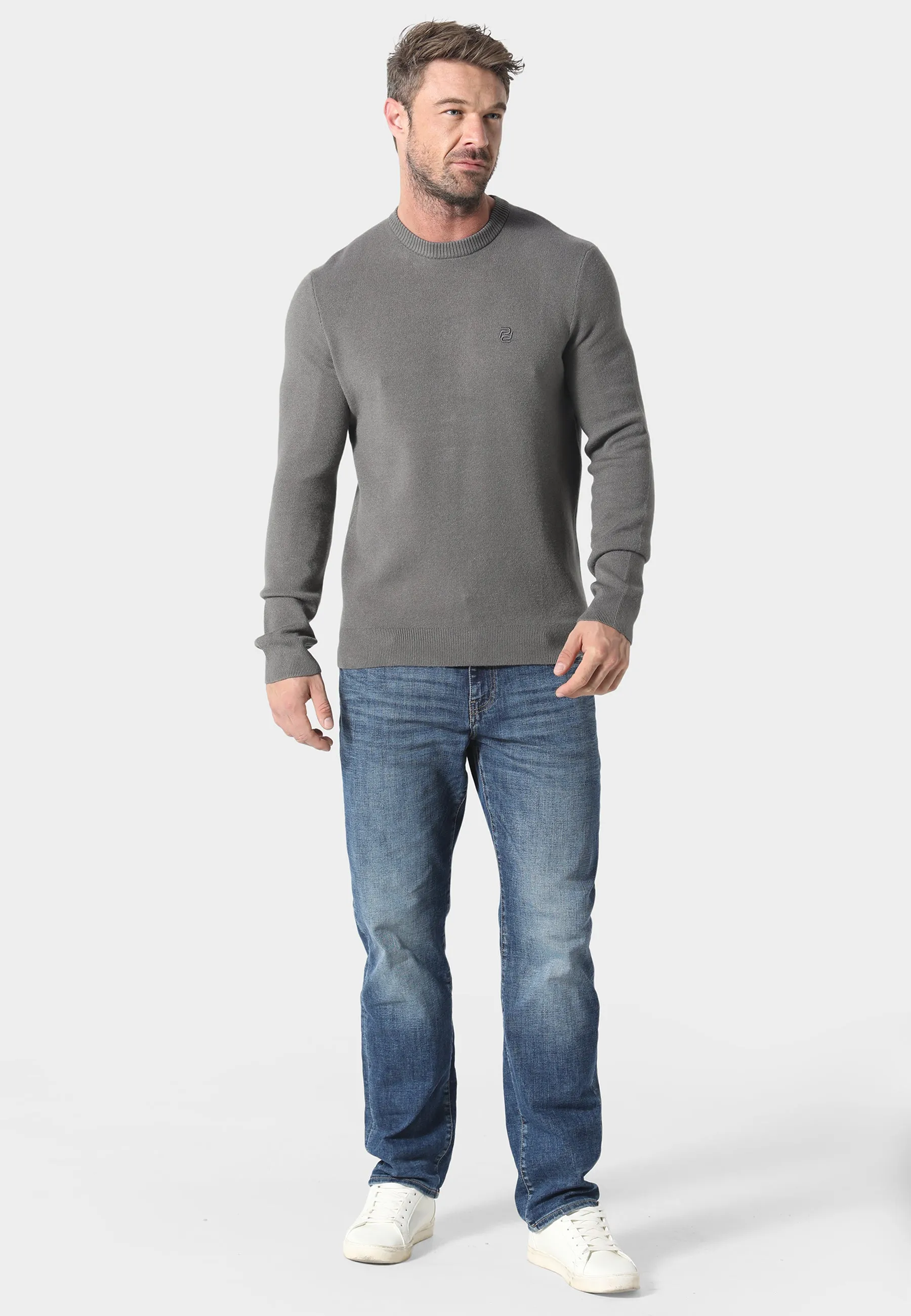 Perth Charcoal Knitwear Breathable Material Simple Casual Style