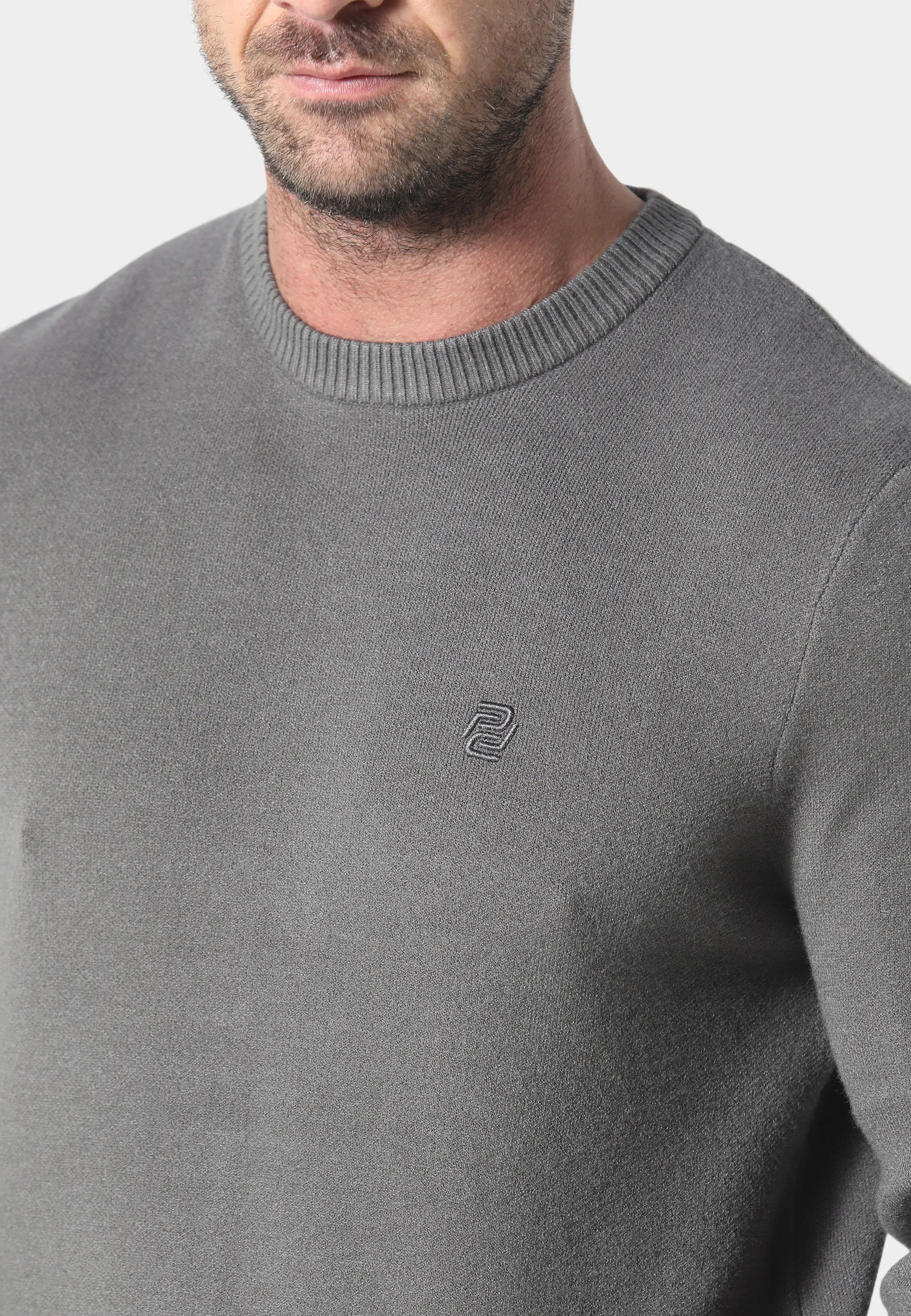 Ventilation Panel Modern Texture Perth Charcoal Knitwear