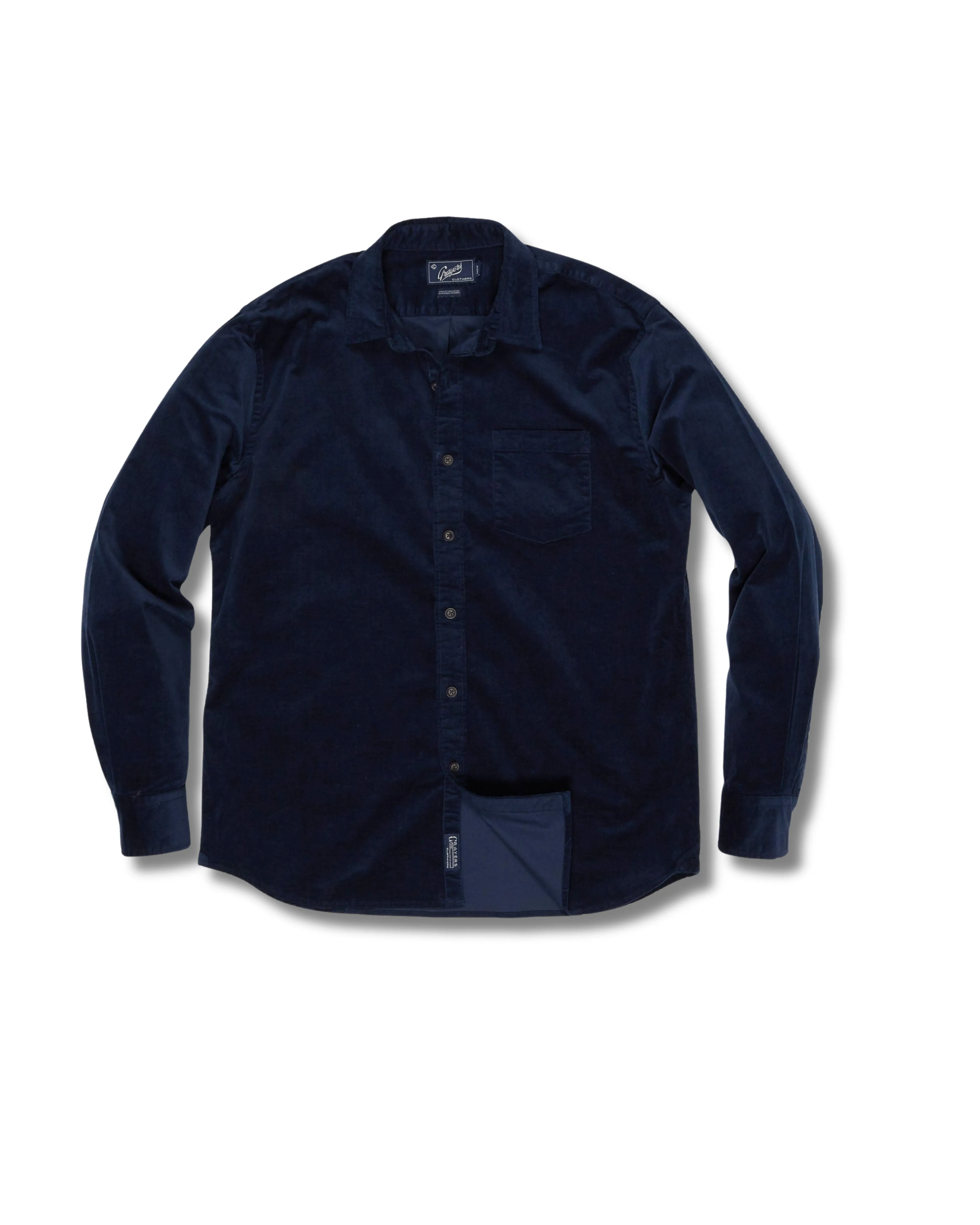 Sutherland Stretch Corduroy Shirt - Caviar  * SoftTouchFinish Vintage authenticity