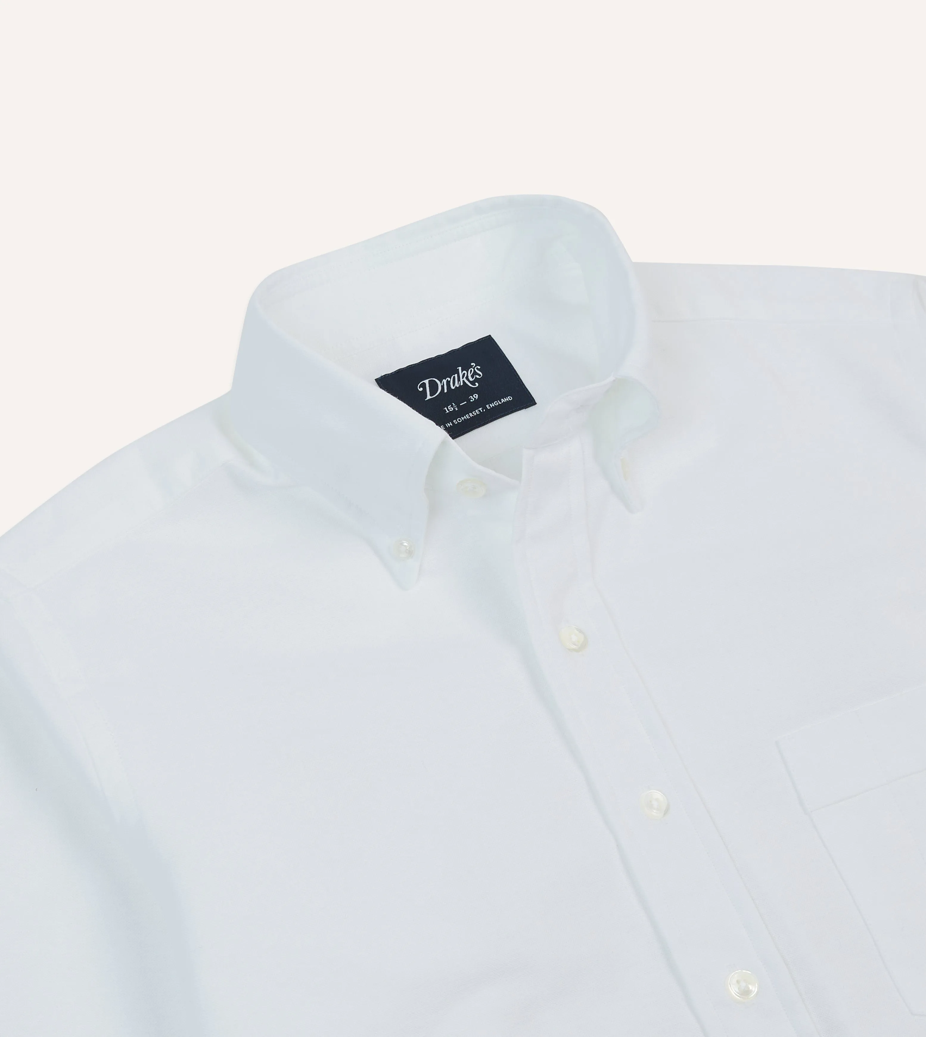 White Oxford Cotton Cloth Button-Down Shirt Functional Wearable Versatile Comfort Style