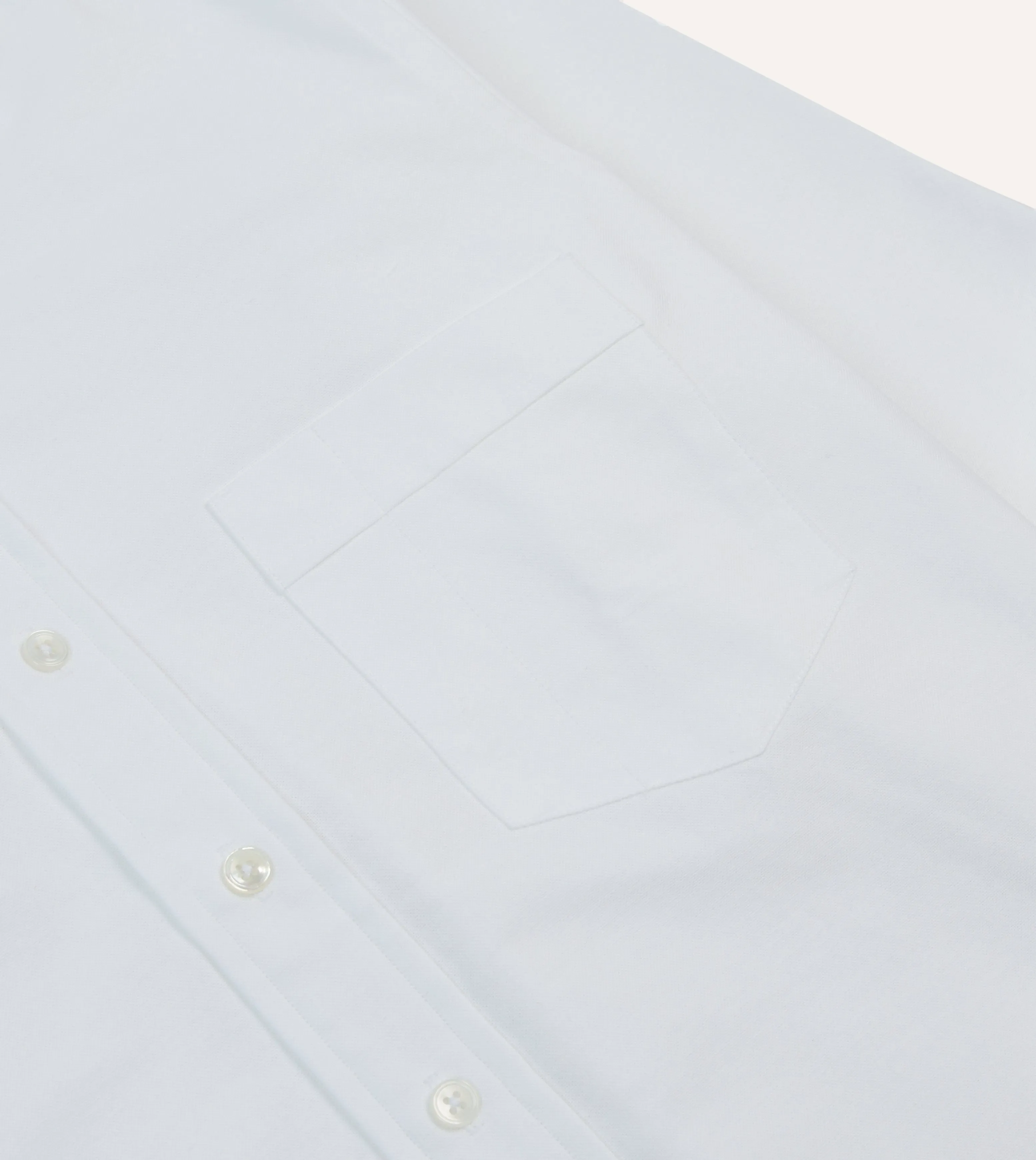 dry cleanable Oeko Tex Certified White Oxford Cotton Cloth Button-Down Shirt