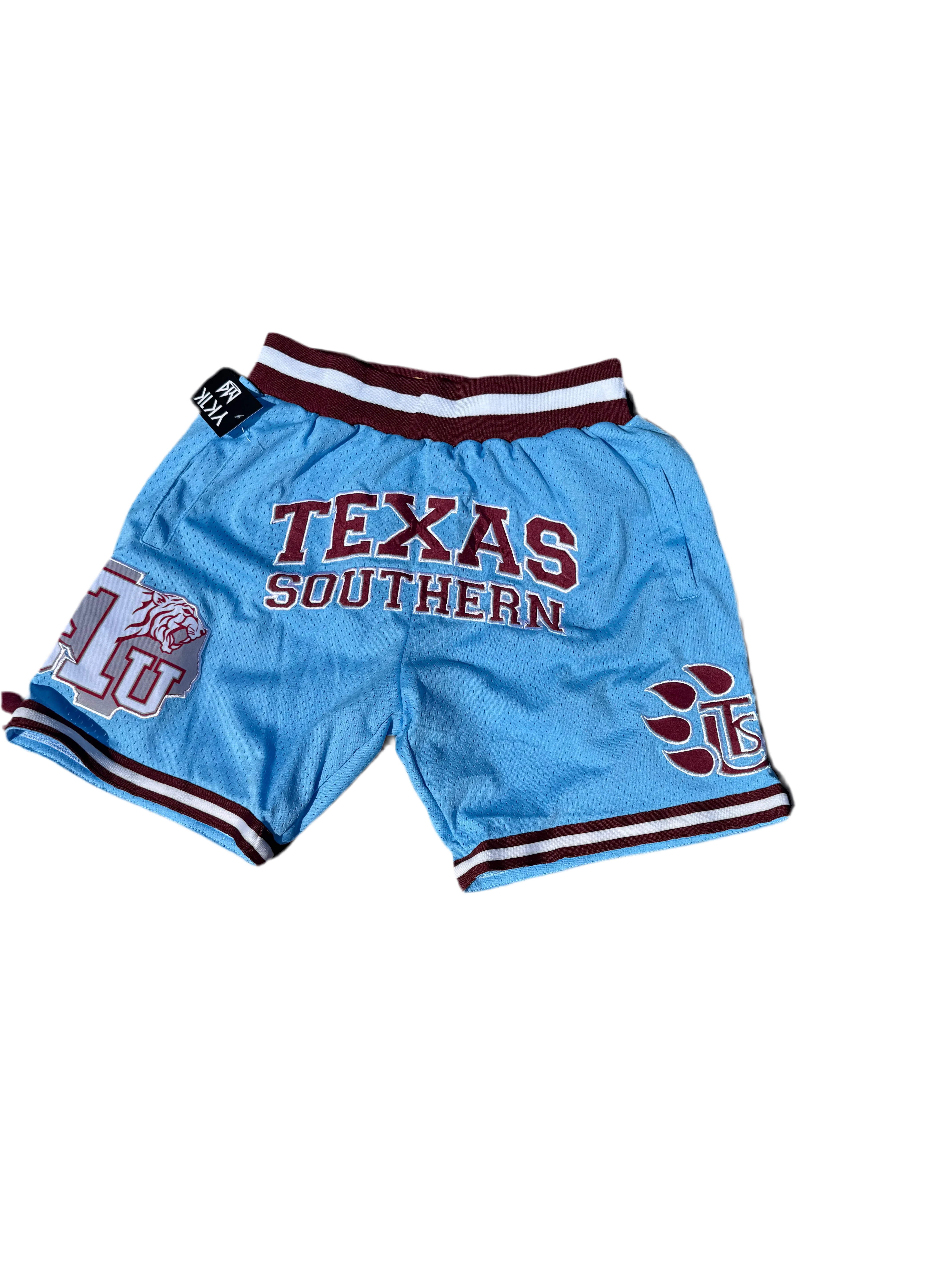 Texas Southern BASKETBALL SHORTS BABY BLUE Contemporary Cut Beach Ready