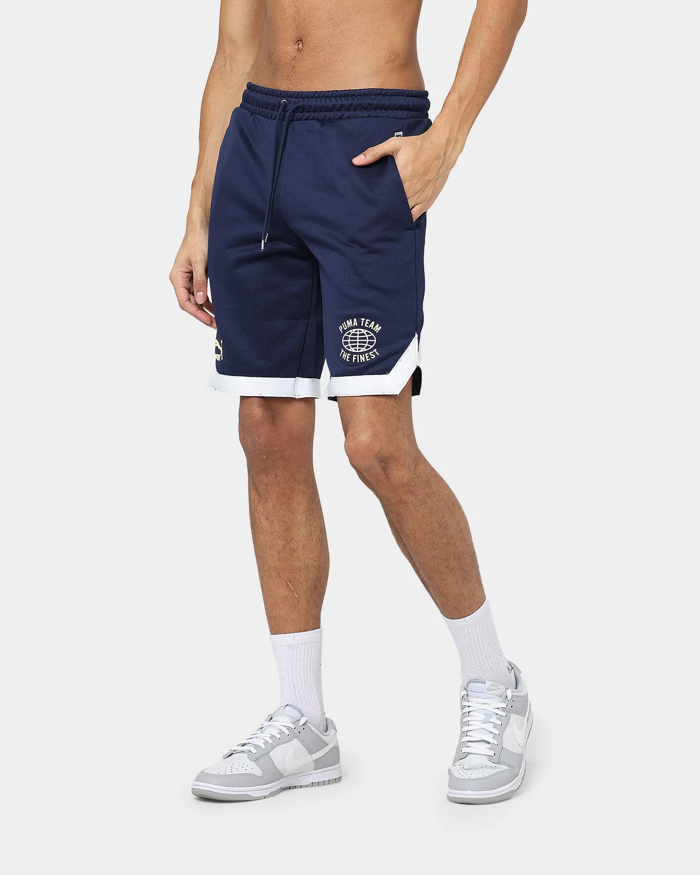 Puma Puma Team Shorts 8" PT Shorts Peacoat Non Restrictive Cut Zero Bulk Packaging