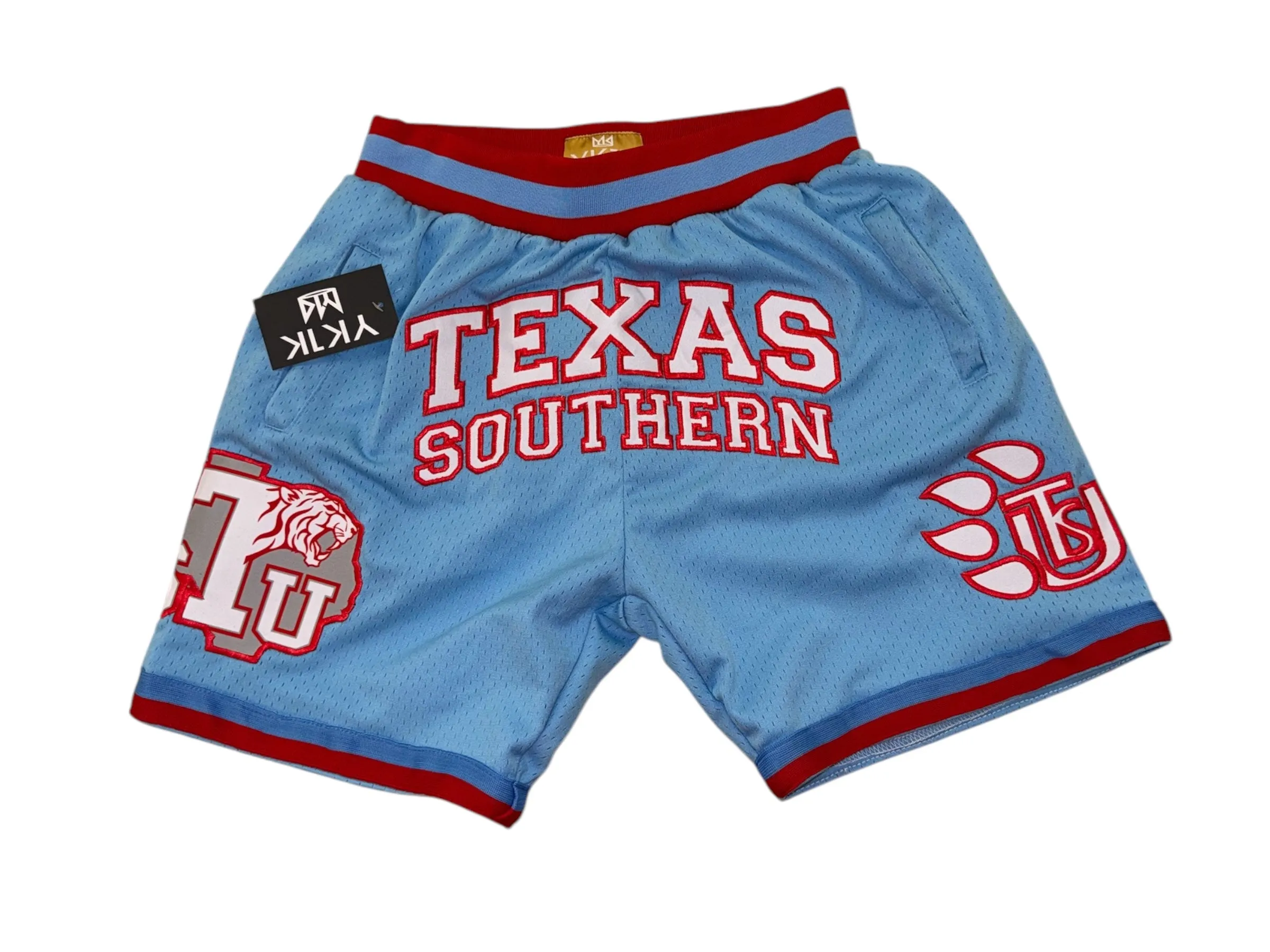 All Weather Fit Relaxed Style Texas Southern BASKETBALL SHORTS  BABY BLUE