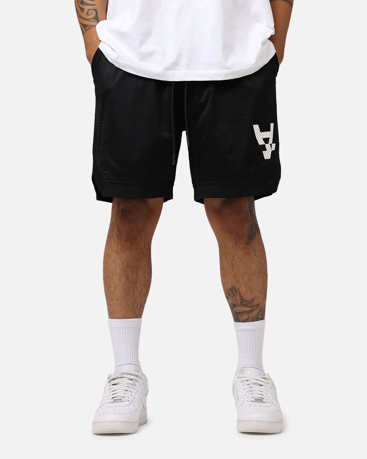 The Anti Order A Logo Basketball Shorts Black Microfiber Blend Fabric All Day Flex Fit