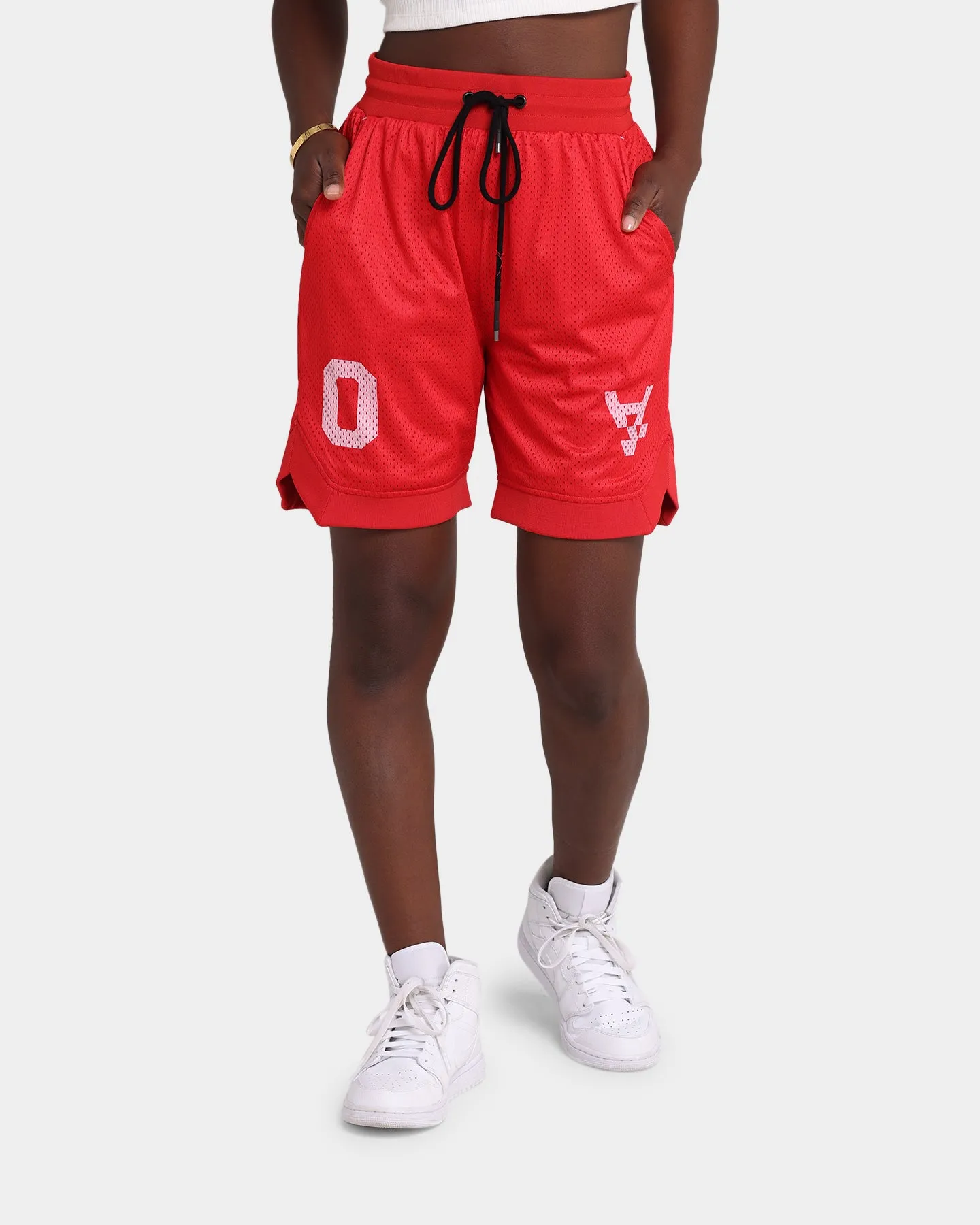 Polyester shorts The Anti Order A8 Mesh Basketball Shorts Red/White