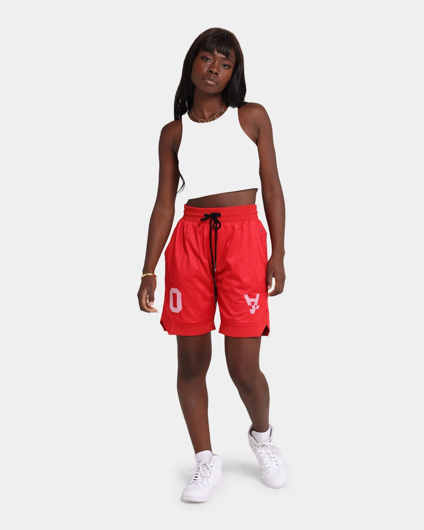 The Anti Order A8 Mesh Basketball Shorts Red/White Chill Design Light Fit Wear