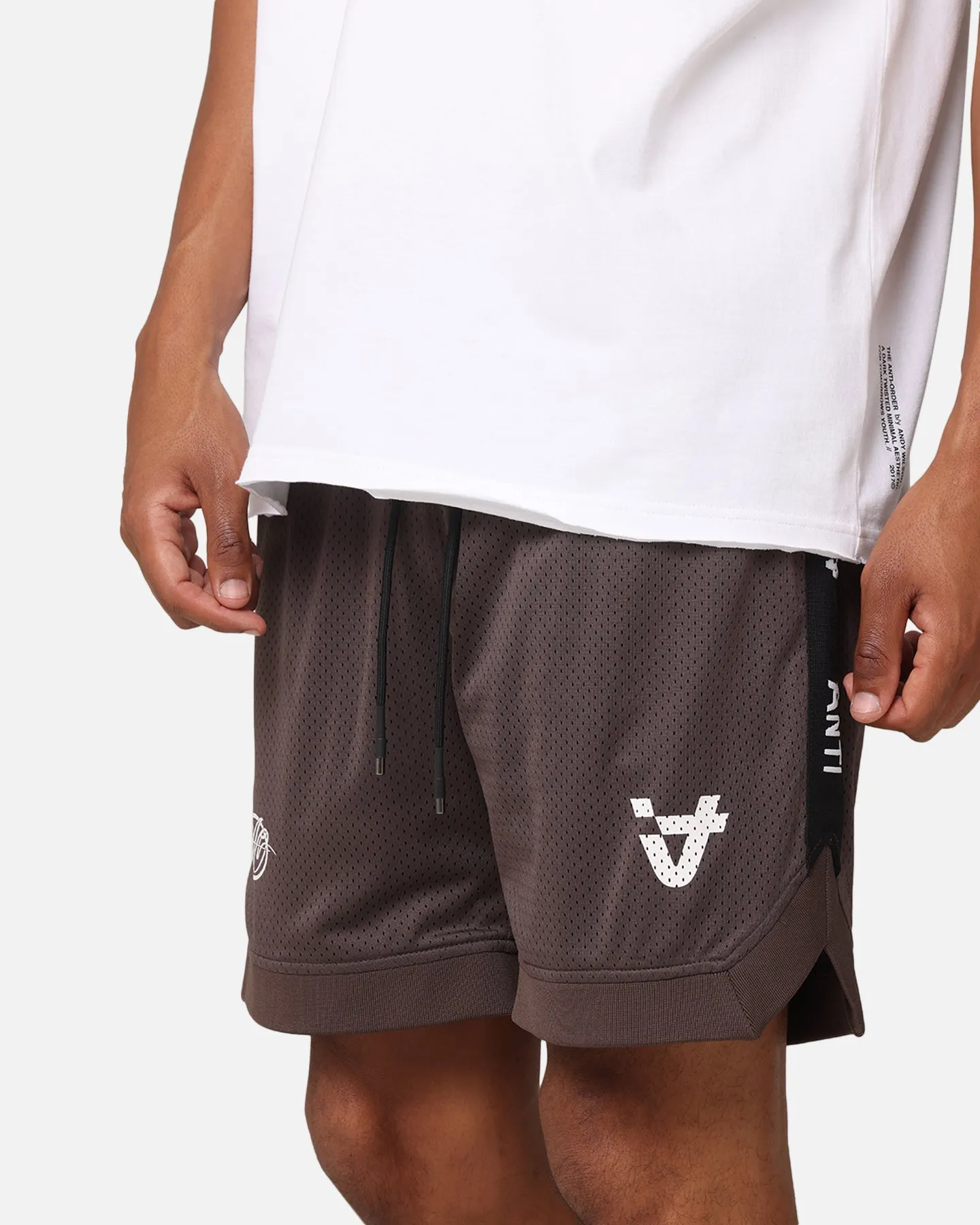 The Anti Order Future Racing Basketball Shorts Dark Brown watch