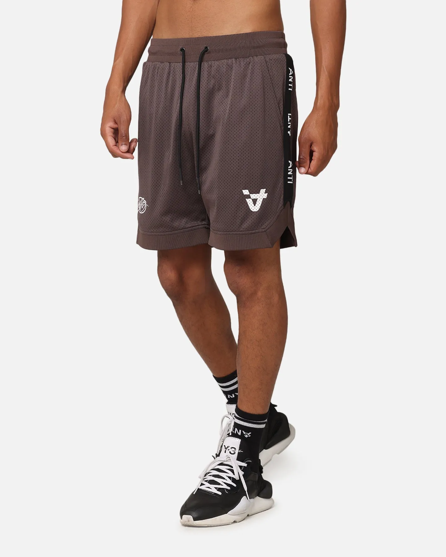 The Anti Order Future Racing Basketball Shorts Dark Brown Luxury Brand