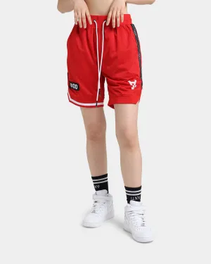 The Anti Order Off Season Basketball Shorts Red/White Outdoor Use