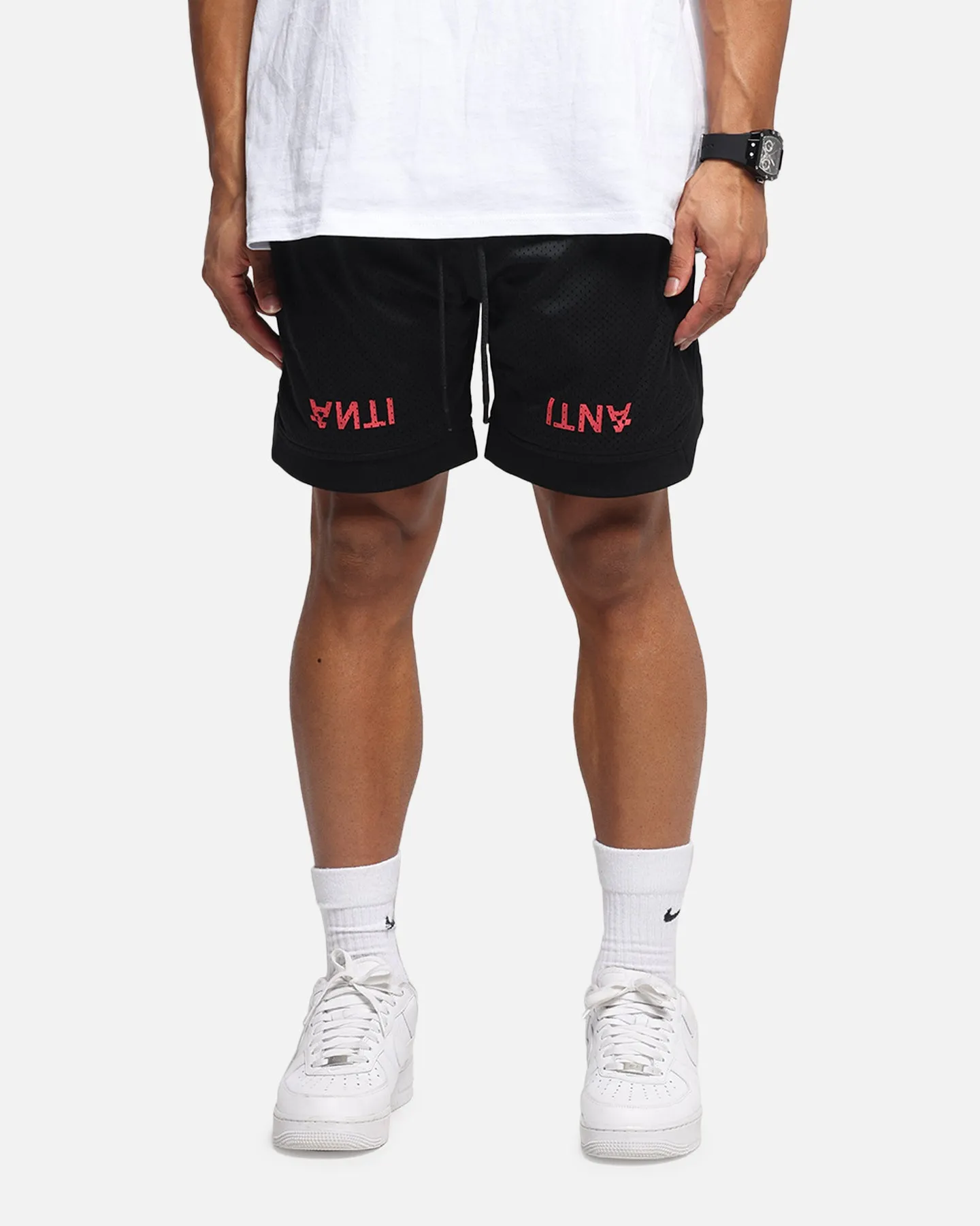 The Anti Order Post Season Basketball Shorts Black/Red Sport Wear