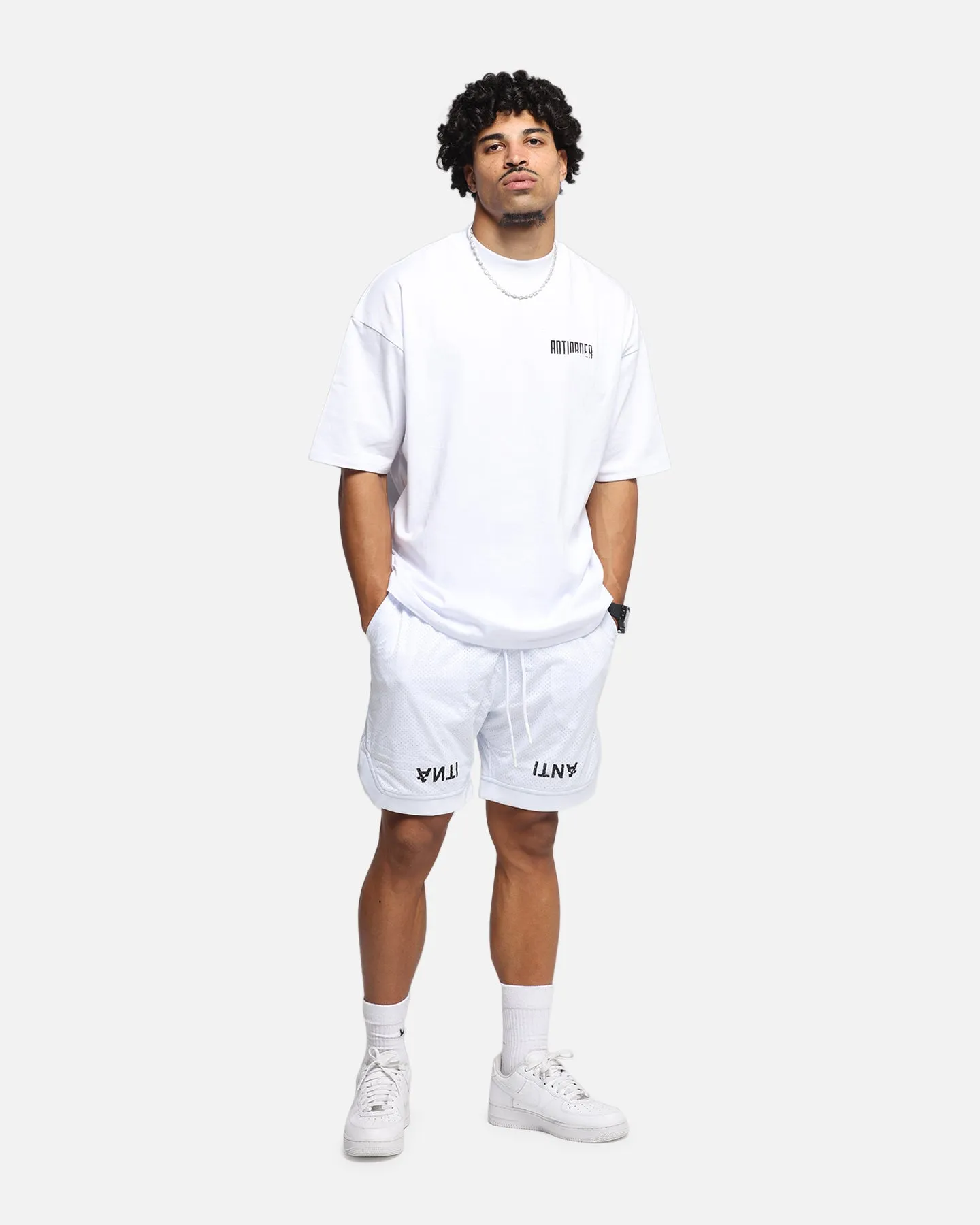 The Anti Order Post Season Basketball Shorts White/Black Sporty Vibe Wear Fun Design