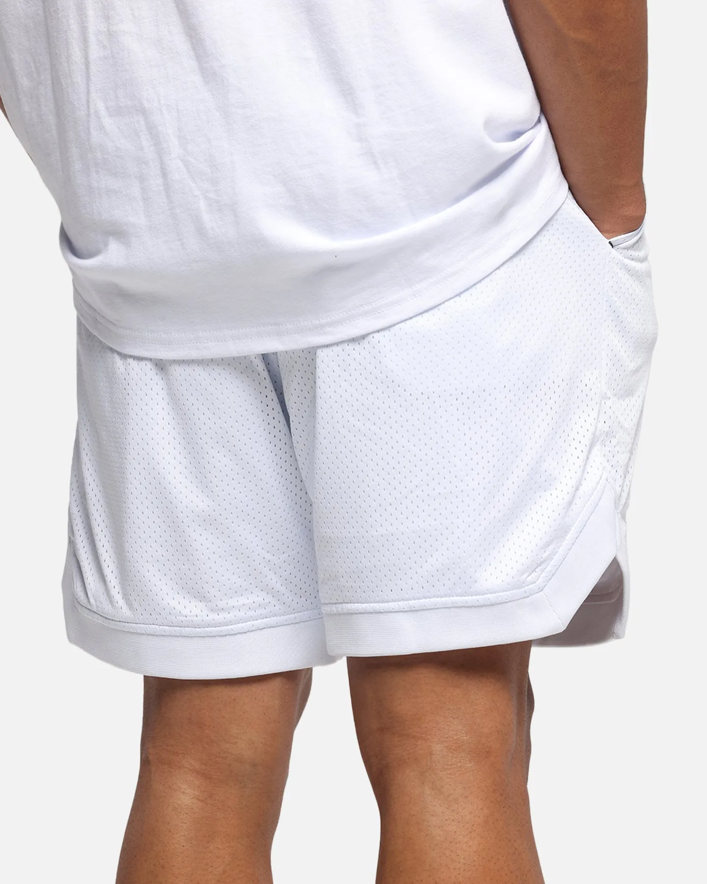 Sleek Look Sport Comfort Fit The Anti Order Post Season Basketball Shorts White/Black