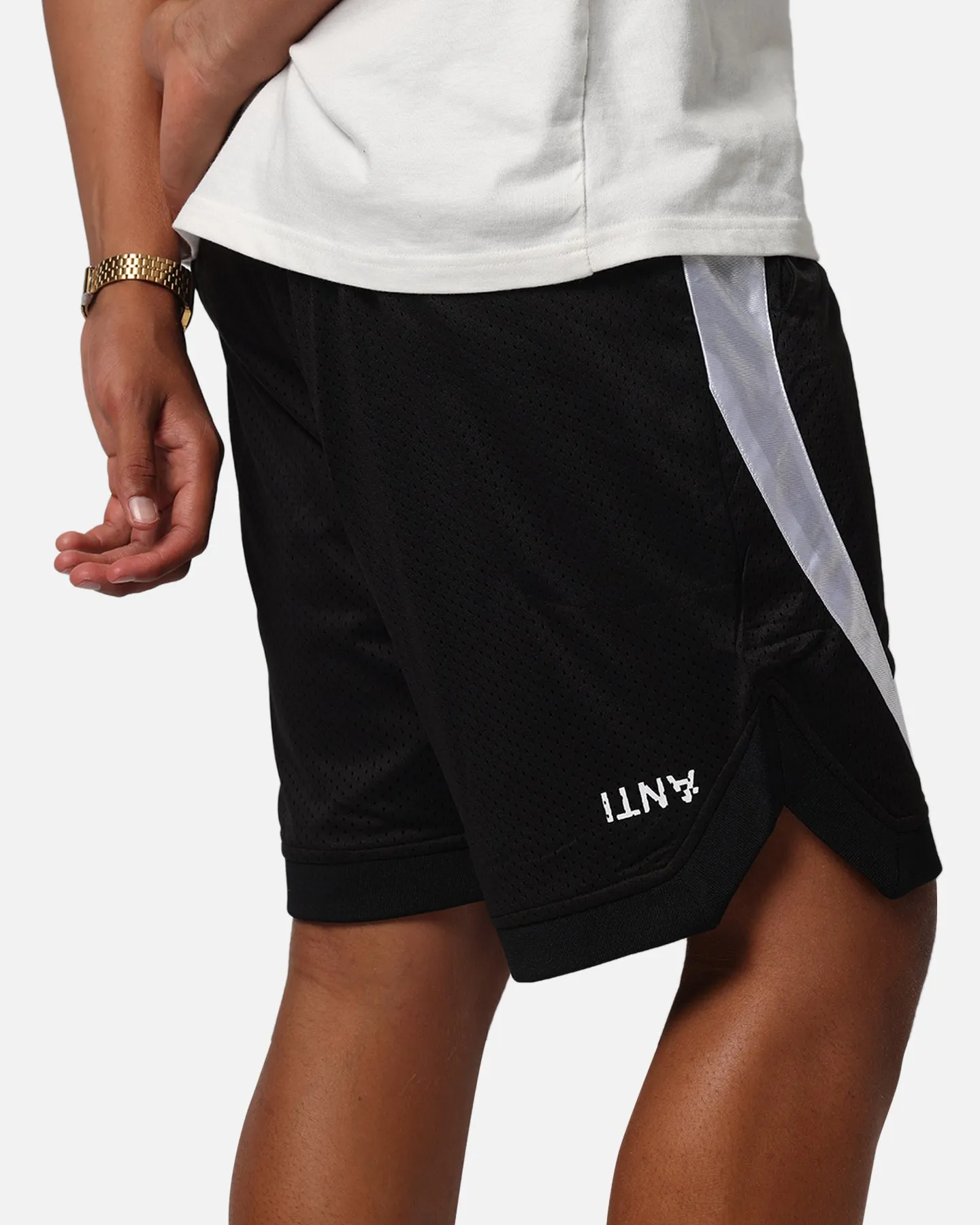 The Anti Order Sparta Mesh Basketball Shorts Black/White Versatile Styling