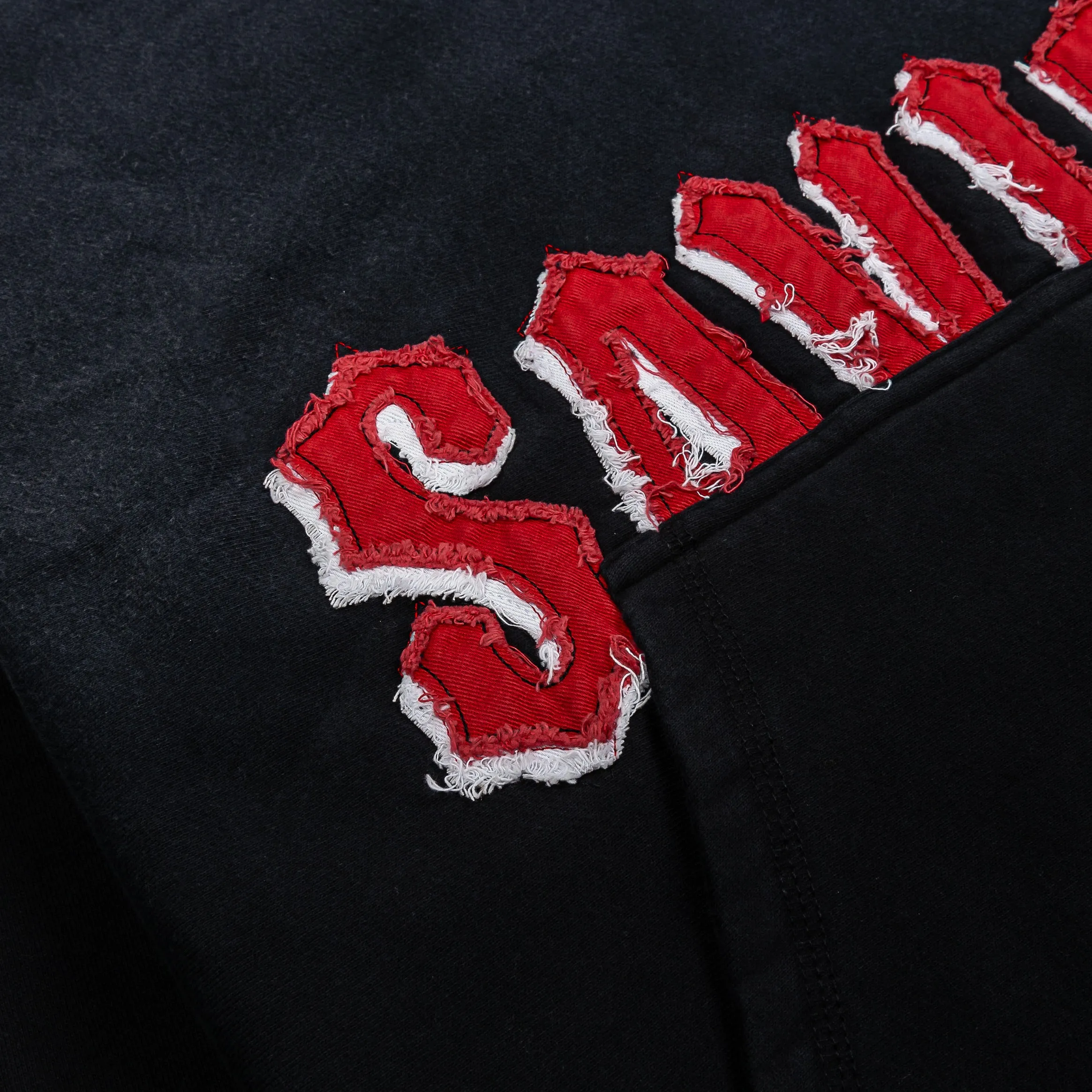 Daily Style The Faith Pullover Mens Hoodie (Black/Red/White)