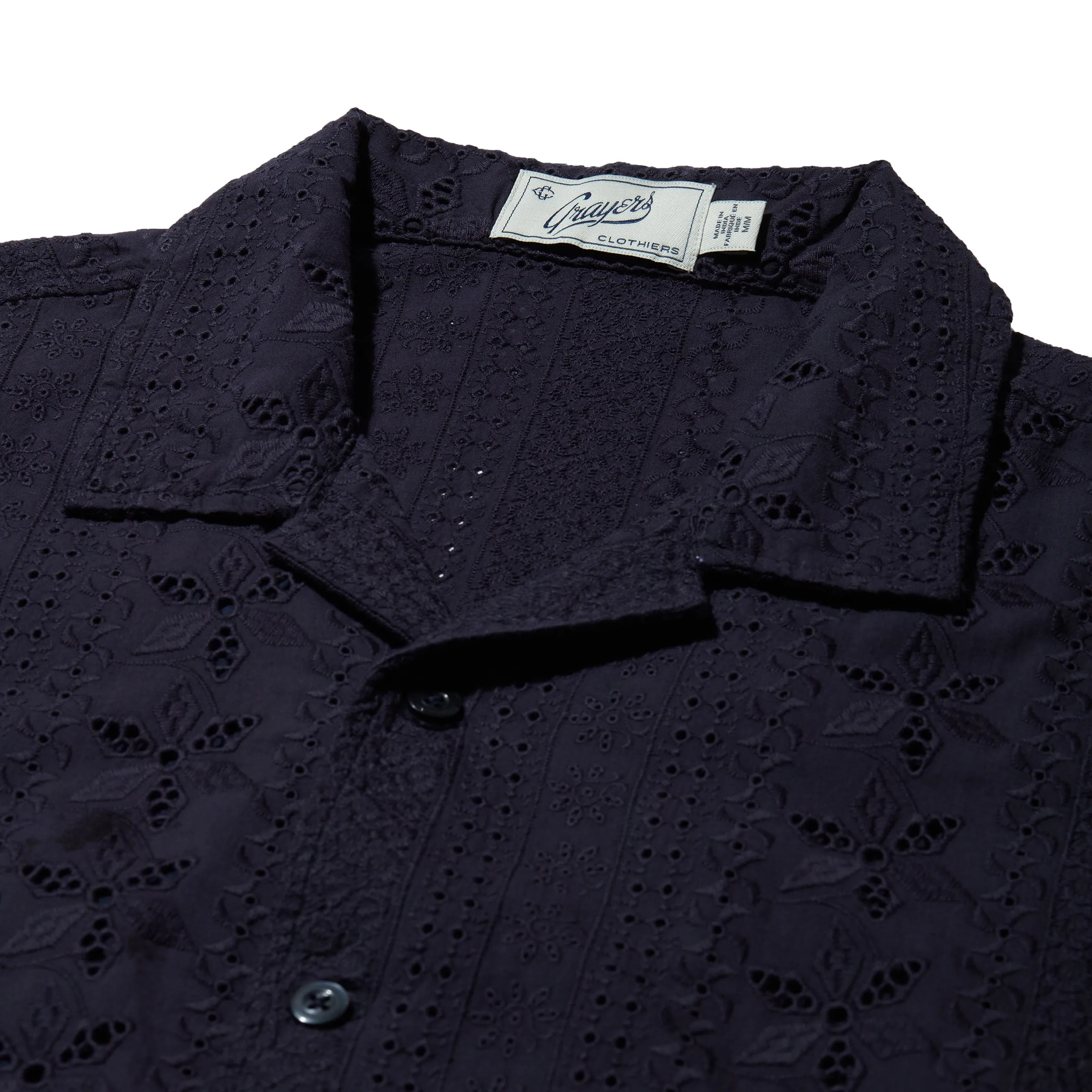 The Resort Embroidered Shirt - Graphite Versatile Comfort Wear Versatile Comfort