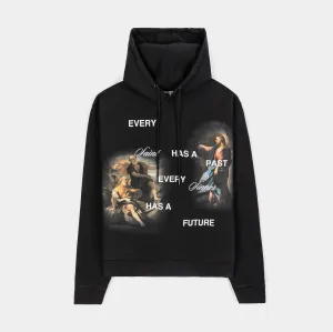 Cozy All Season All Season The Saint Cropped Pullover Mens Hoodie (Black/White)