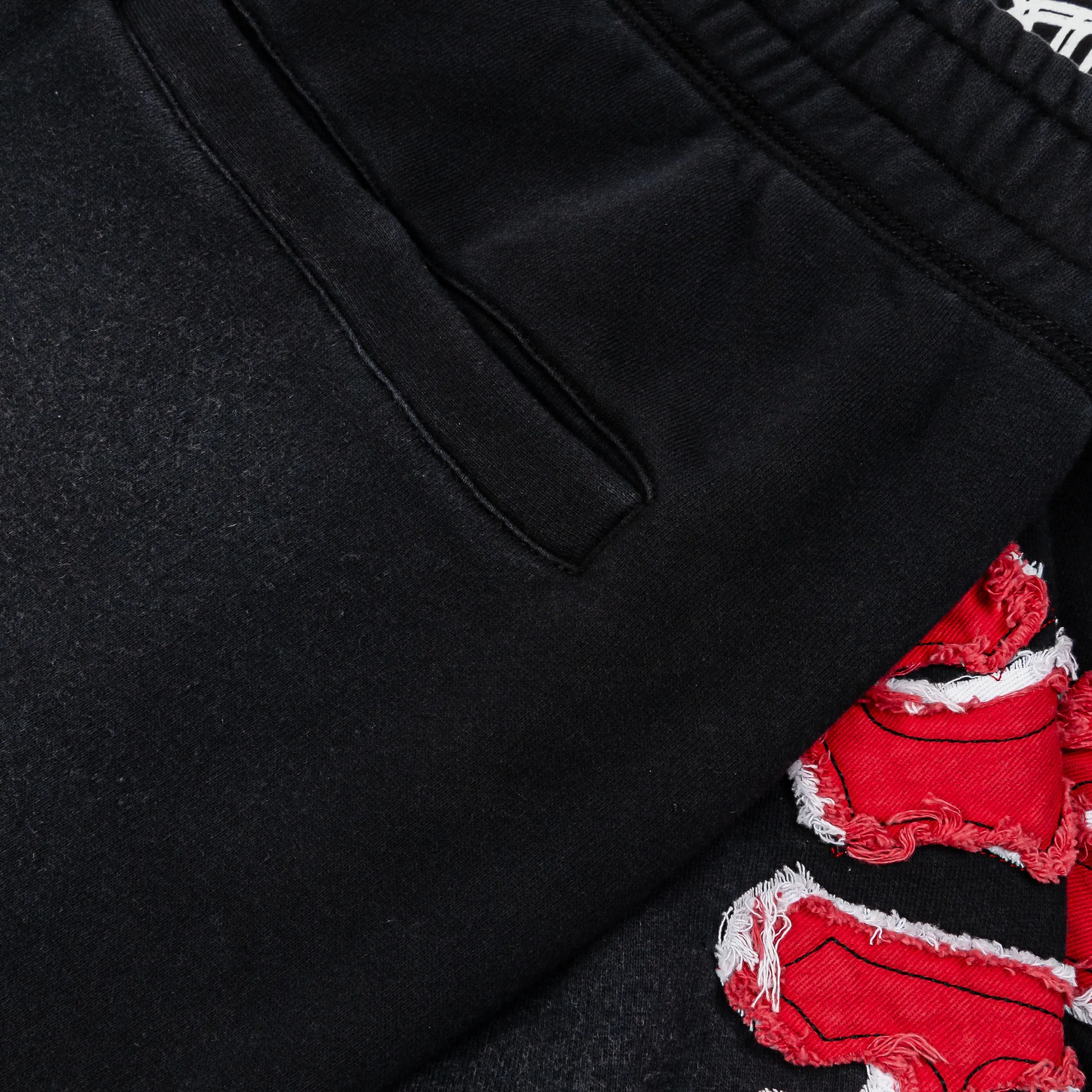 The Savior Straight Fleece Mens Pants (Black/Red) All Around Fit Smart Layer